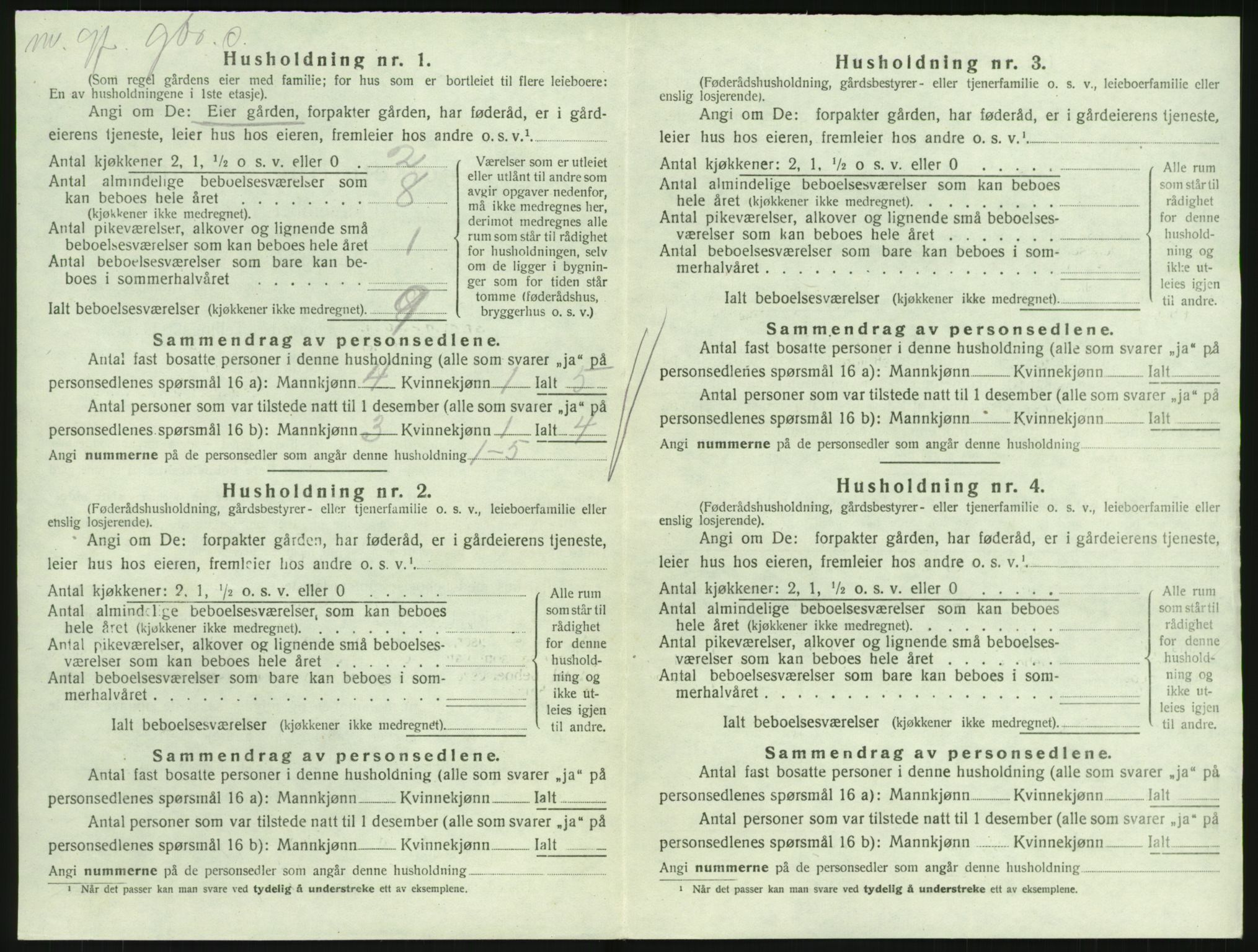 SAKO, 1920 census for Hedrum, 1920, p. 1166