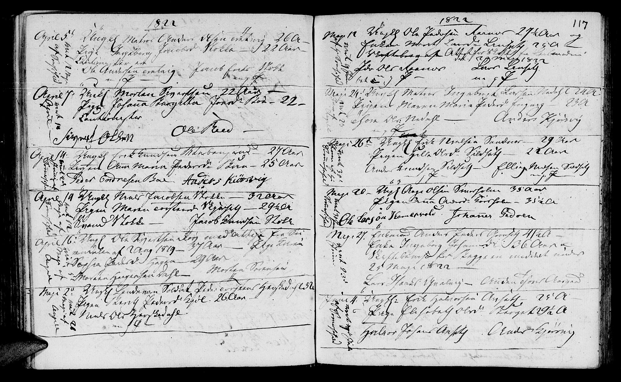 Ministerialprotokoller, klokkerbøker og fødselsregistre - Møre og Romsdal, SAT/A-1454/568/L0795: Parish register (official) no. 568A04, 1802-1845, p. 117