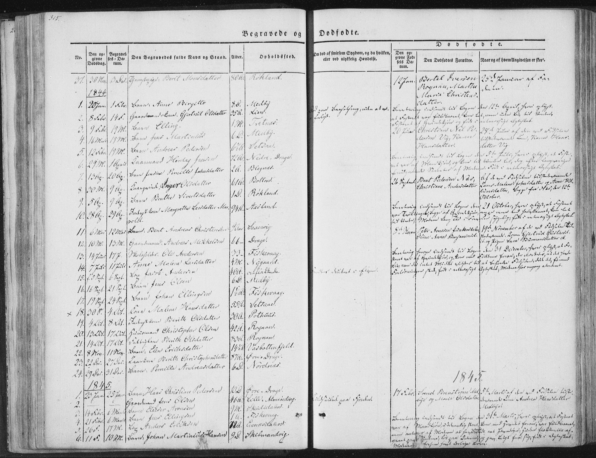 Ministerialprotokoller, klokkerbøker og fødselsregistre - Nordland, AV/SAT-A-1459/847/L0667: Parish register (official) no. 847A07, 1842-1871, p. 315