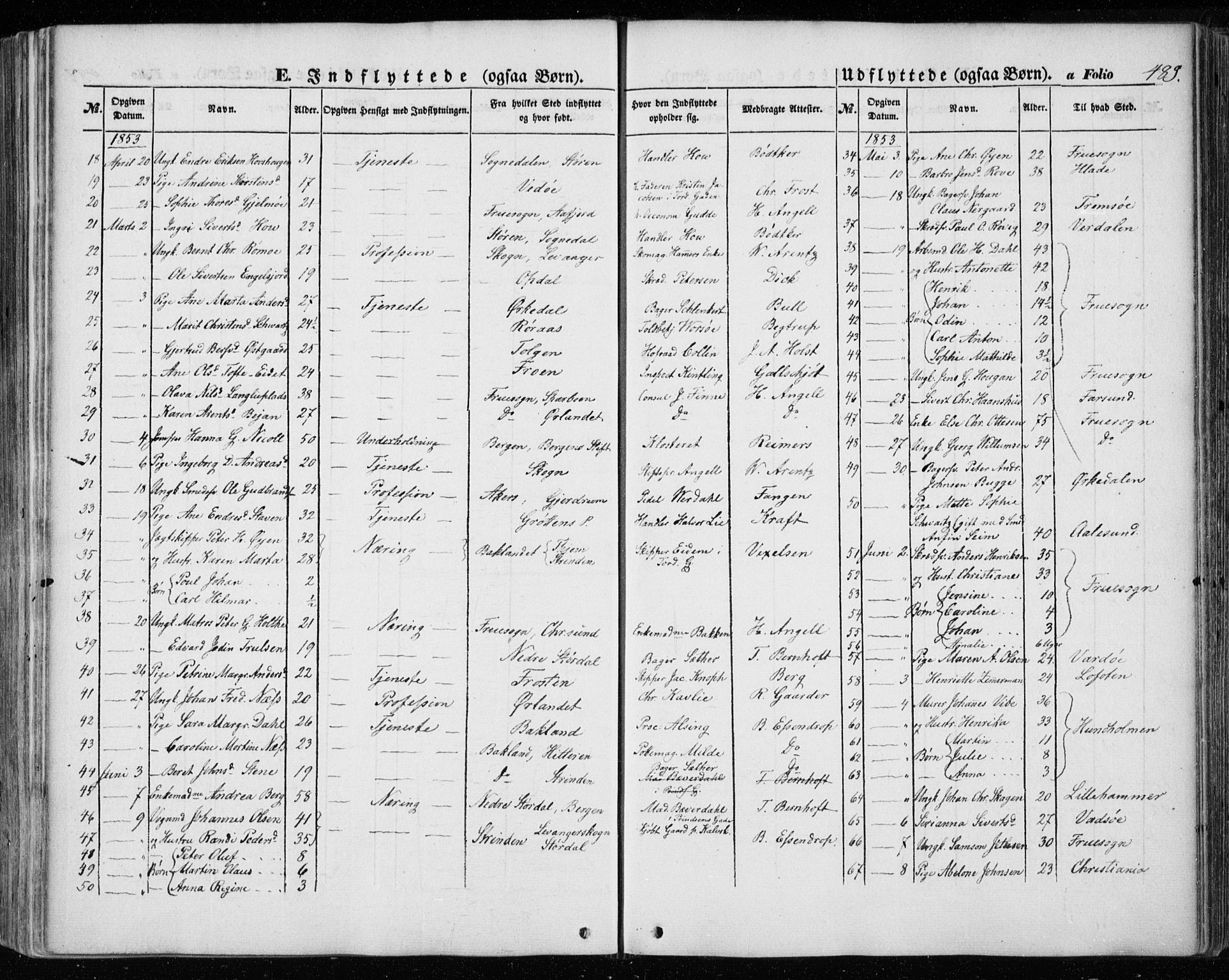 Ministerialprotokoller, klokkerbøker og fødselsregistre - Sør-Trøndelag, SAT/A-1456/601/L0051: Parish register (official) no. 601A19, 1848-1857, p. 489