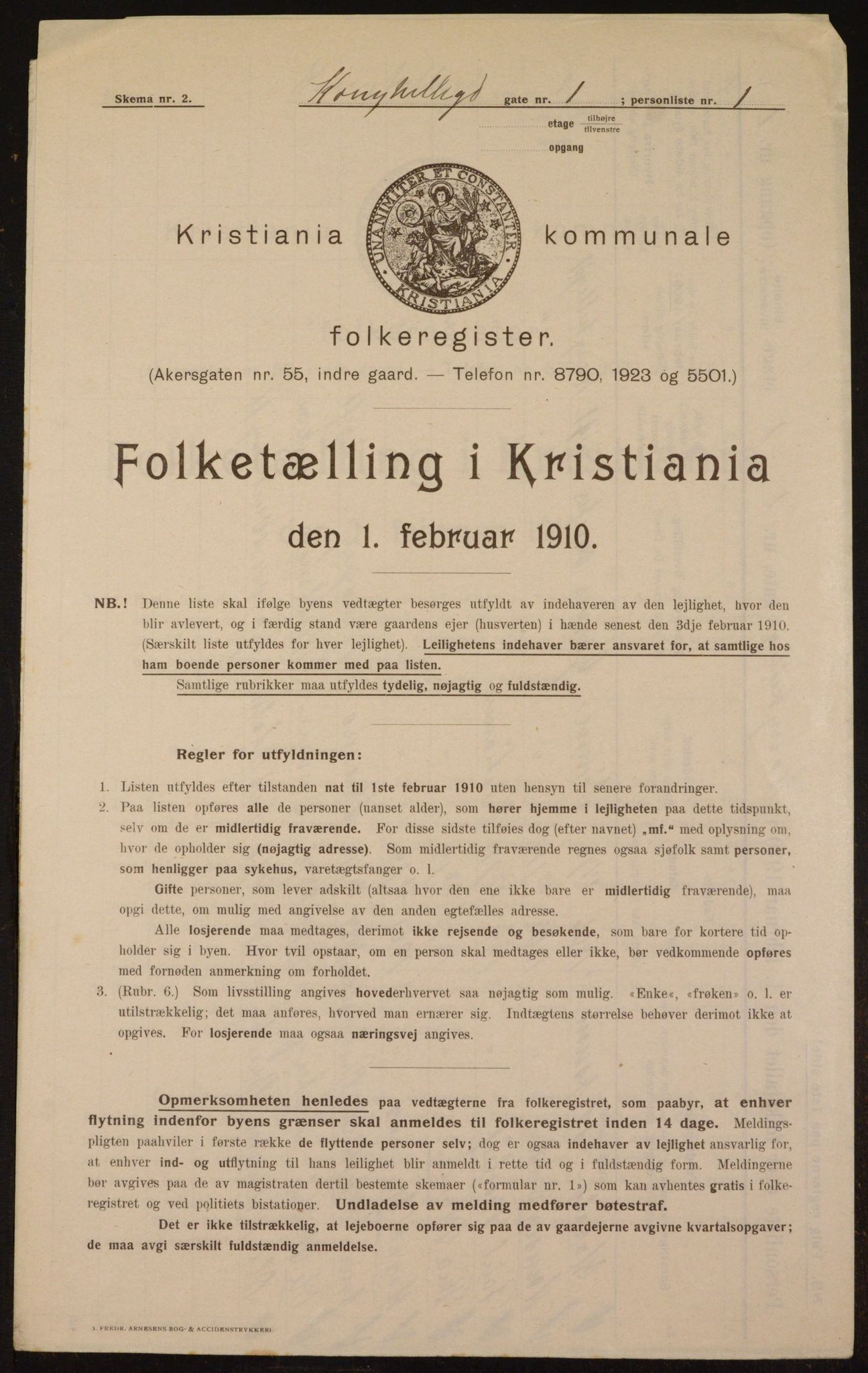 OBA, Municipal Census 1910 for Kristiania, 1910, p. 51204