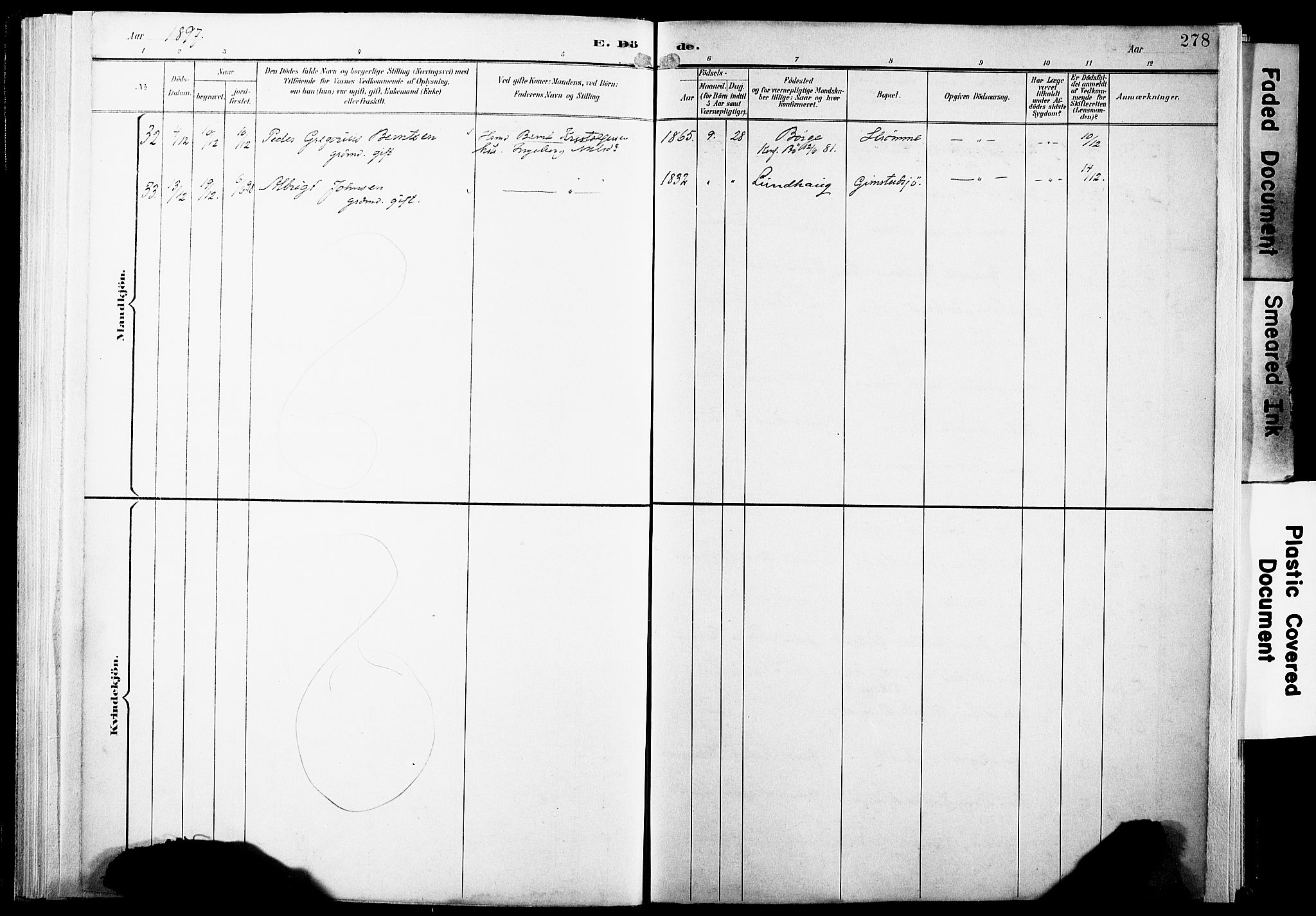 Ministerialprotokoller, klokkerbøker og fødselsregistre - Nordland, AV/SAT-A-1459/891/L1305: Parish register (official) no. 891A10, 1895-1921, p. 278