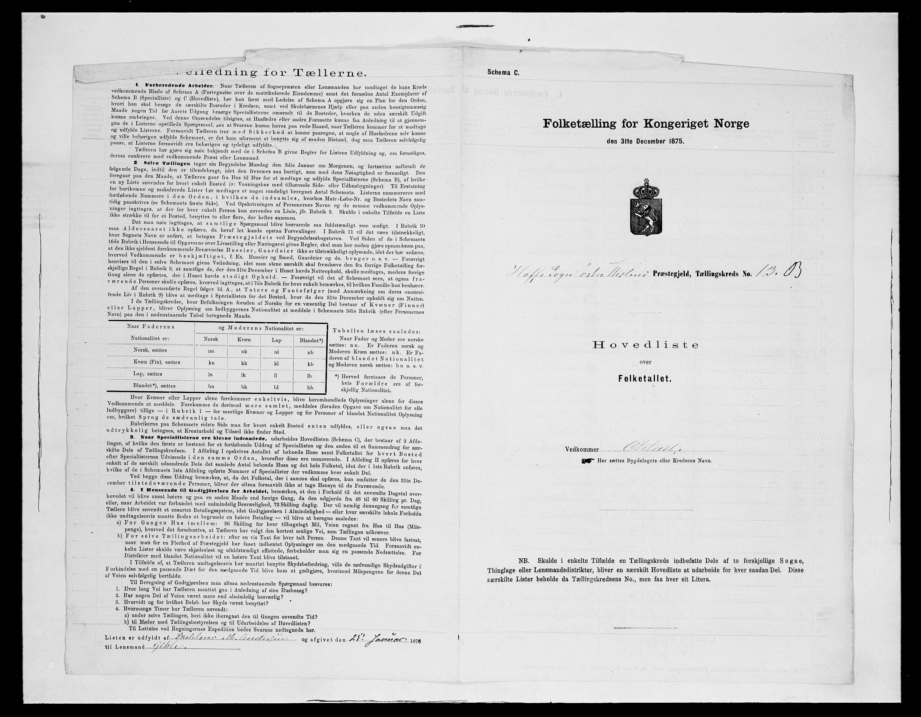 SAH, 1875 census for 0528P Østre Toten, 1875, p. 70