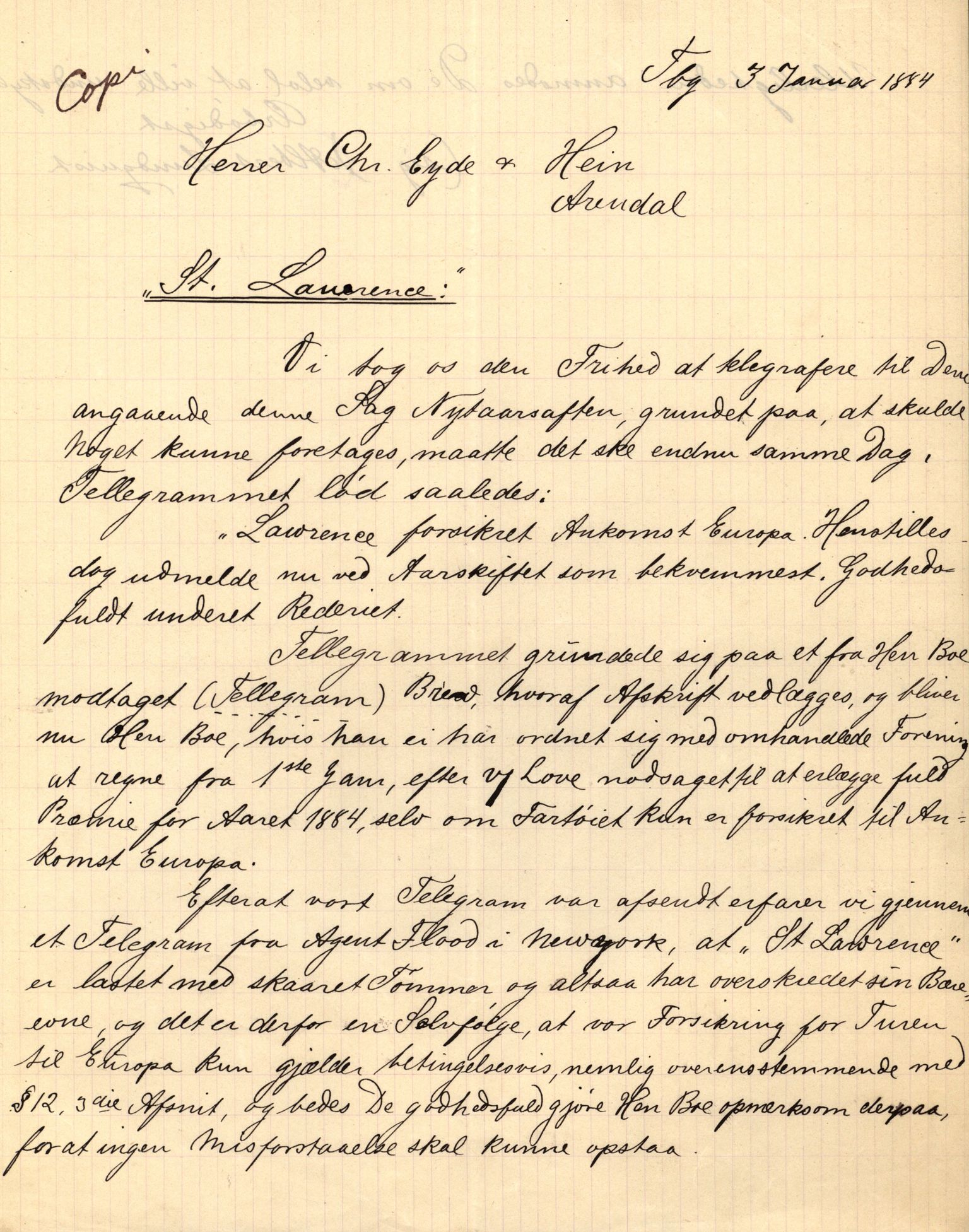 Pa 63 - Østlandske skibsassuranceforening, VEMU/A-1079/G/Ga/L0016/0015: Havaridokumenter / St. Lawrence, Poseidon, Snap, Josephine, Triton, 1883, p. 19