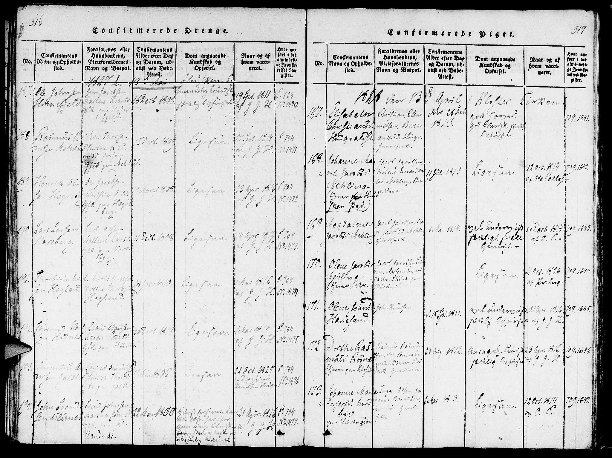 Rennesøy sokneprestkontor, AV/SAST-A -101827/H/Ha/Haa/L0004: Parish register (official) no. A 4, 1816-1837, p. 516-517