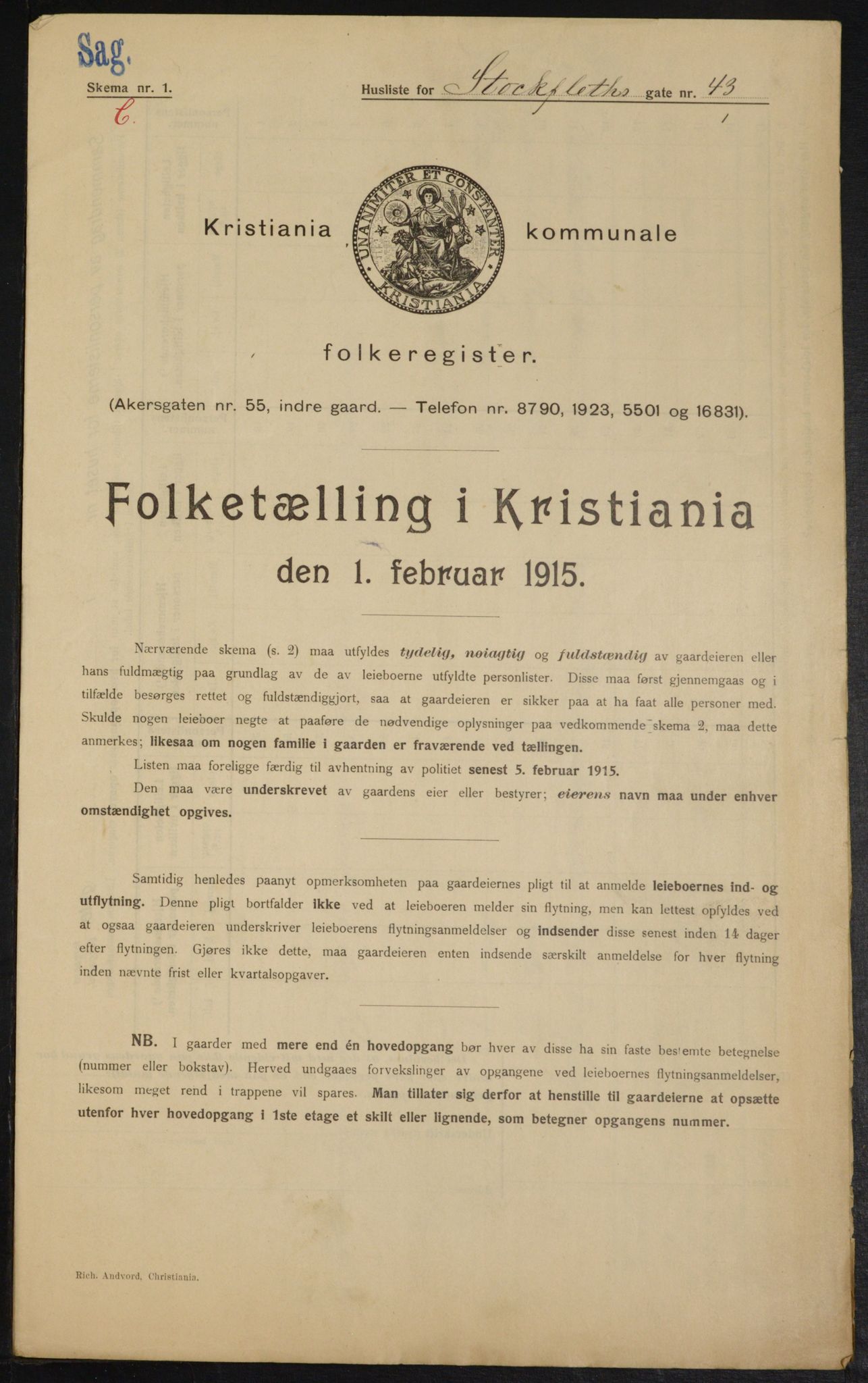 OBA, Municipal Census 1915 for Kristiania, 1915, p. 102238