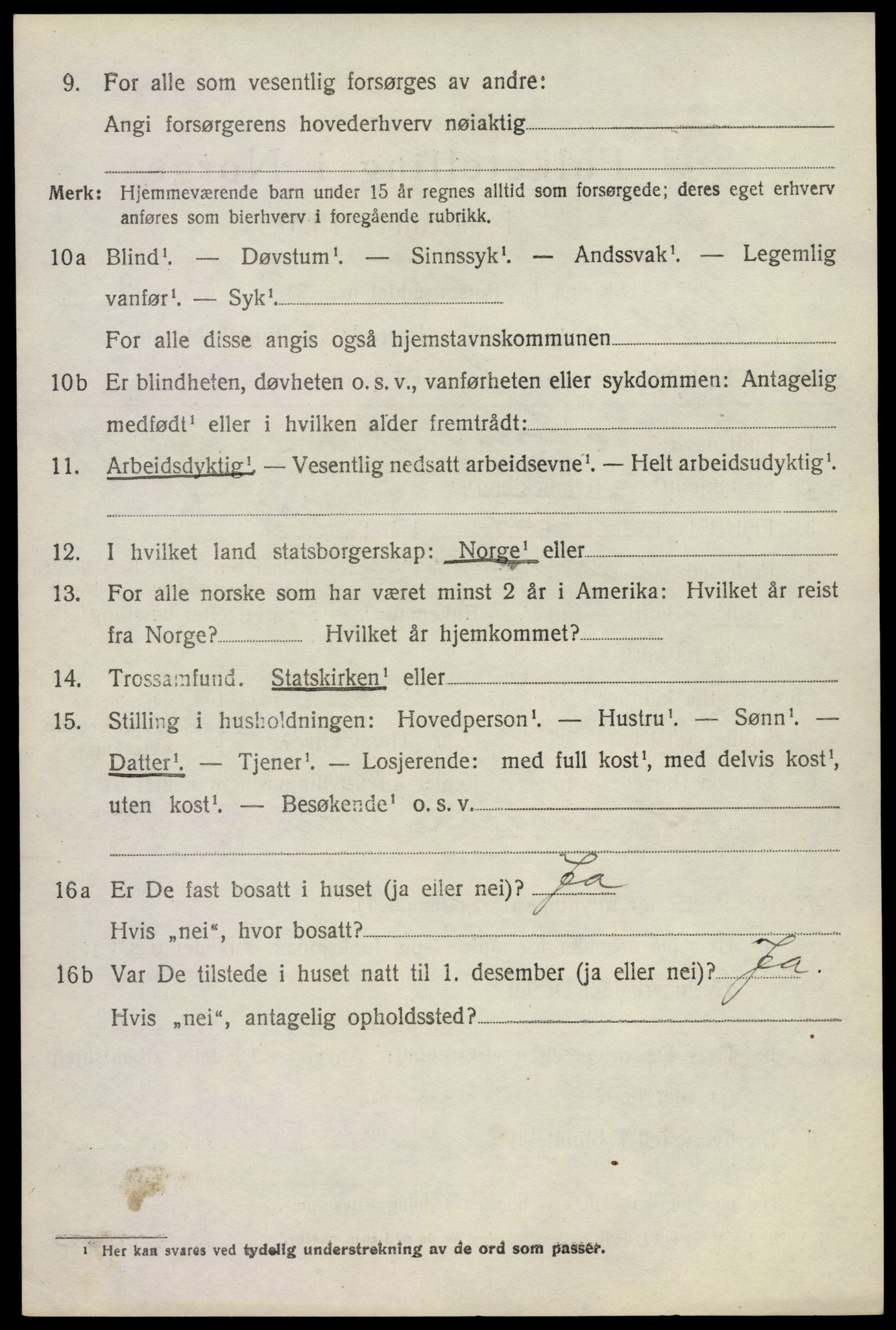 SAKO, 1920 census for Uvdal, 1920, p. 3434