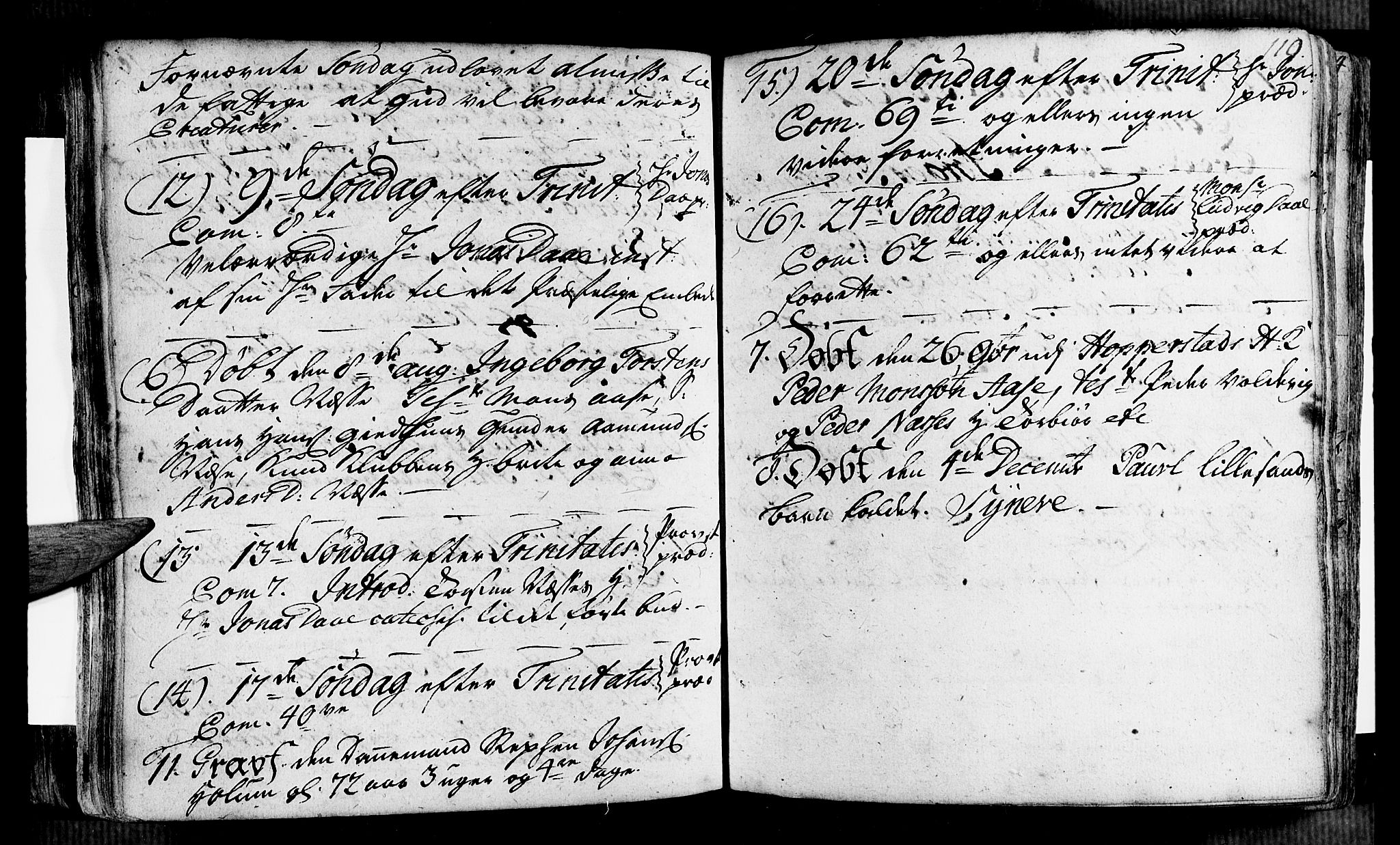 Vik sokneprestembete, AV/SAB-A-81501/H/Haa/Haaa/L0002: Parish register (official) no. A 2 / 2, 1740-1756, p. 119