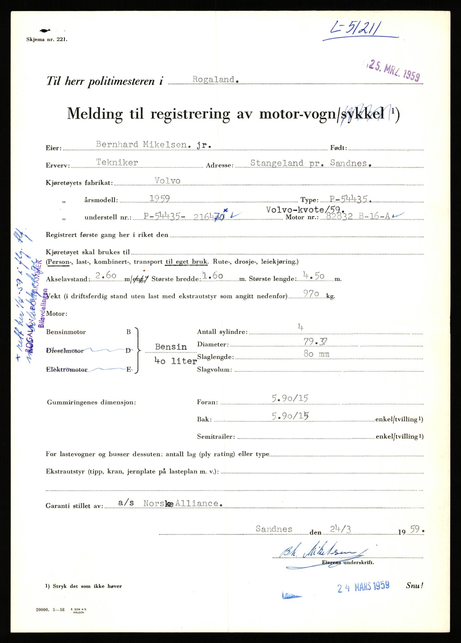 Stavanger trafikkstasjon, AV/SAST-A-101942/0/F/L0050: L-50600 - L-51299, 1930-1971, p. 1931