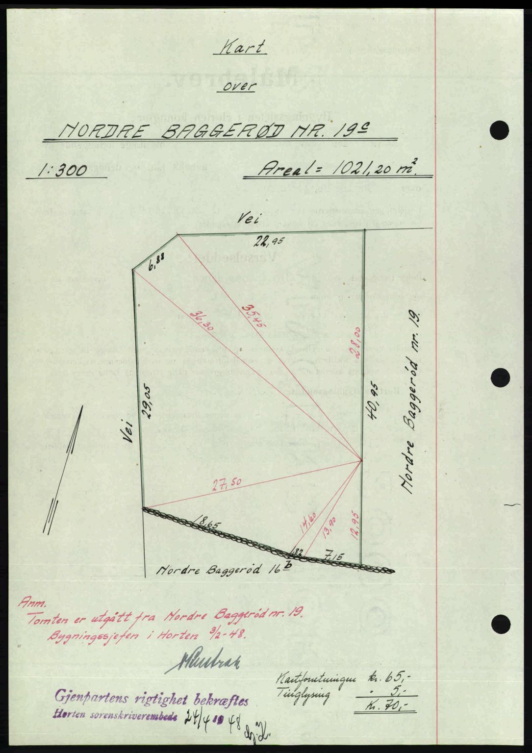 Horten sorenskriveri, AV/SAKO-A-133/G/Ga/Gaa/L0010: Mortgage book no. A-10, 1947-1948, Diary no: : 284/1948