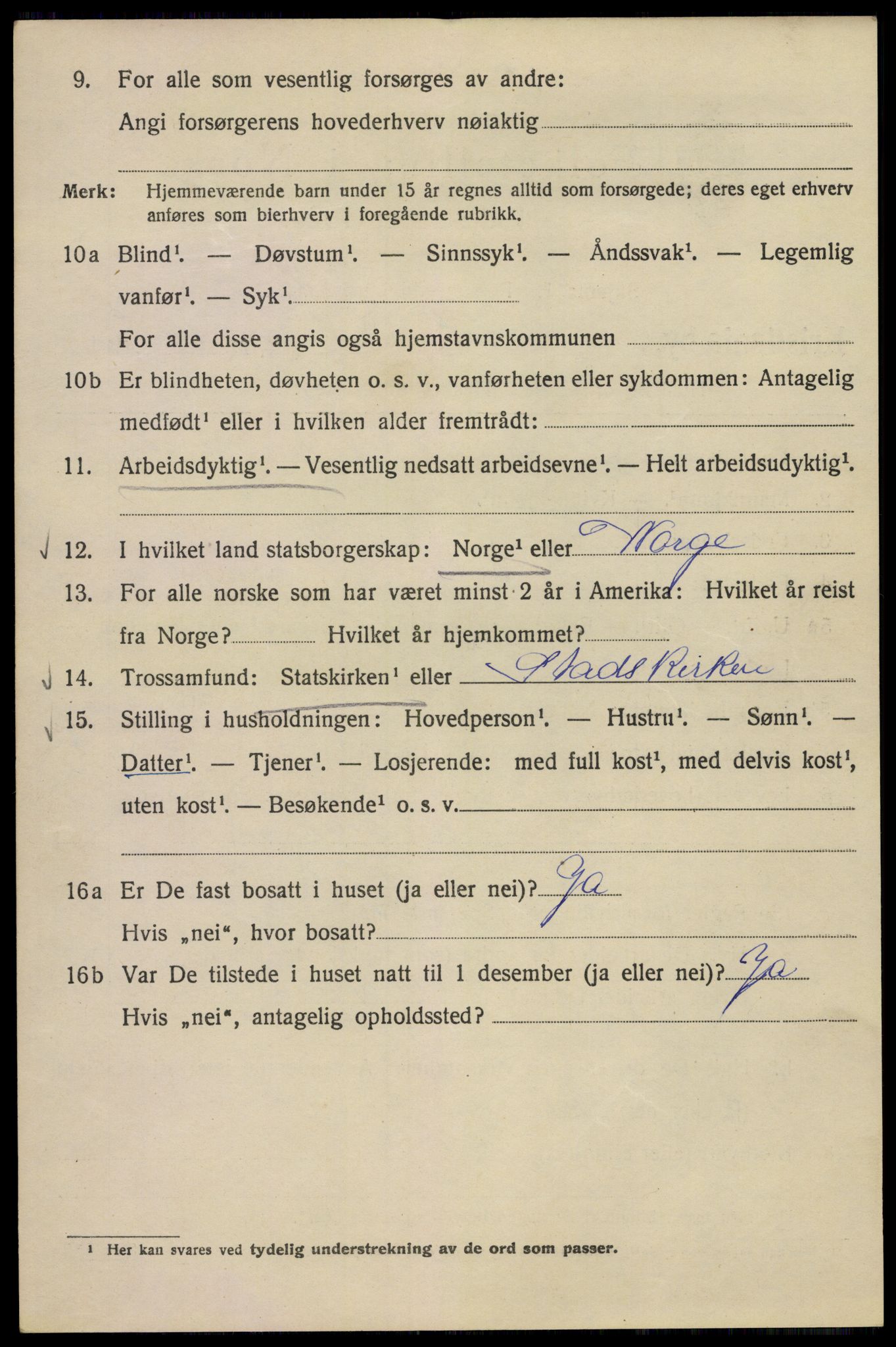 SAO, 1920 census for Kristiania, 1920, p. 373586