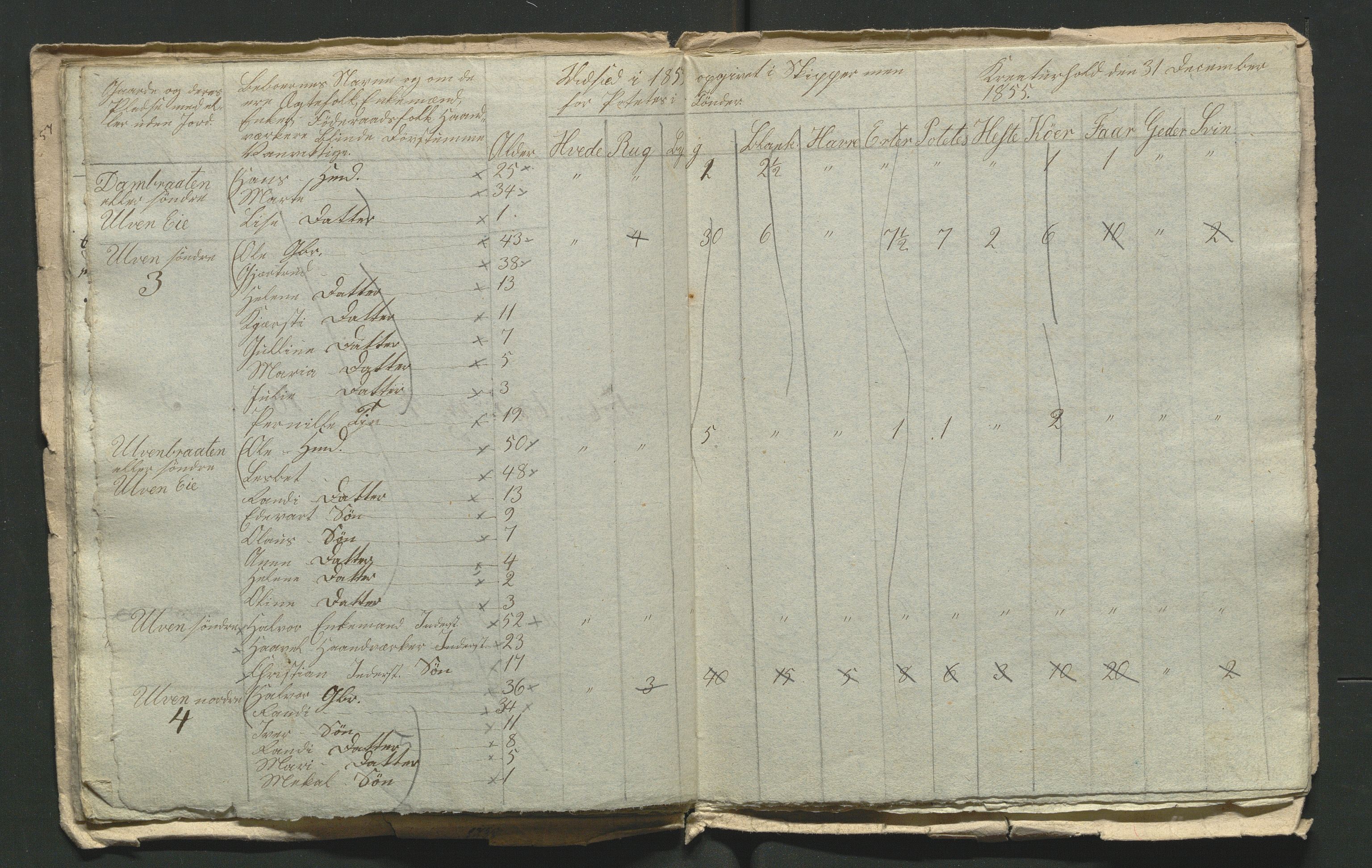 SAH, 1855 Census for Jevnaker parish, 1855, p. 17