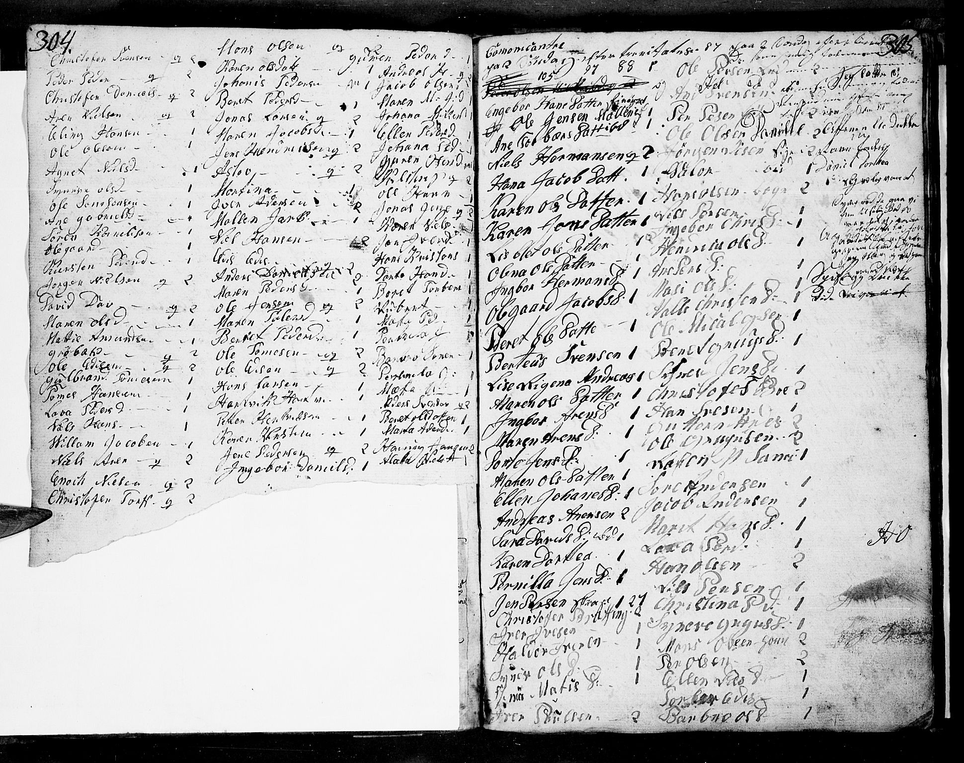 Ministerialprotokoller, klokkerbøker og fødselsregistre - Nordland, AV/SAT-A-1459/855/L0796: Parish register (official) no. 855A04, 1776-1813, p. 304-305