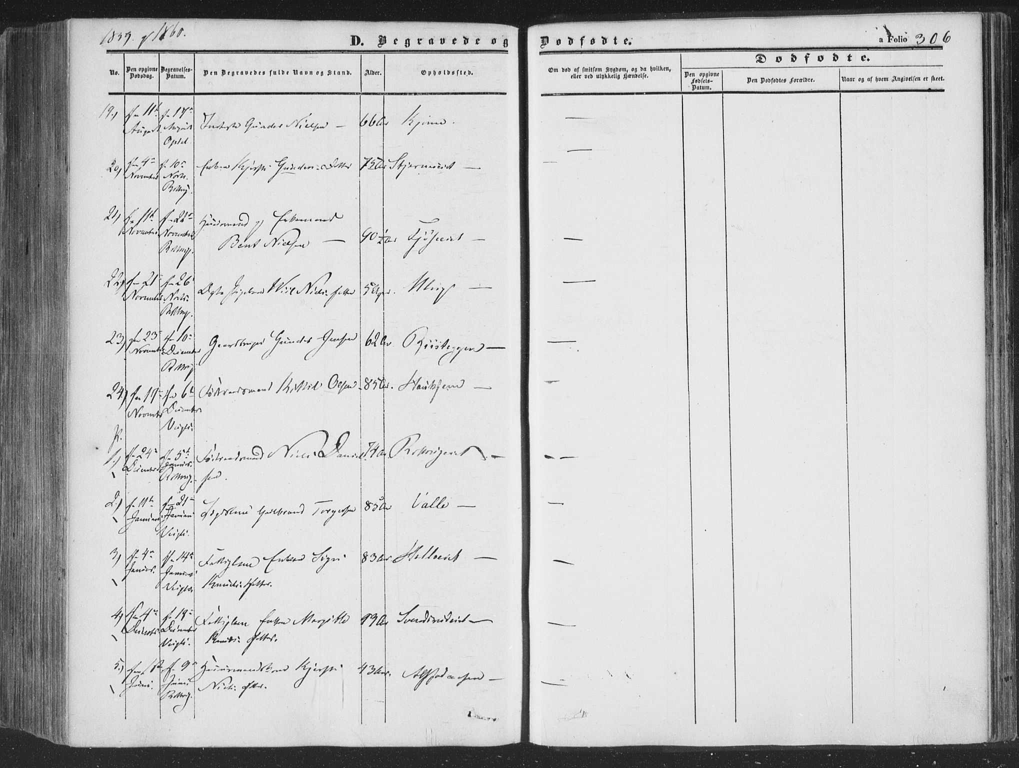 Rollag kirkebøker, SAKO/A-240/F/Fa/L0008: Parish register (official) no. I 8, 1847-1860, p. 306