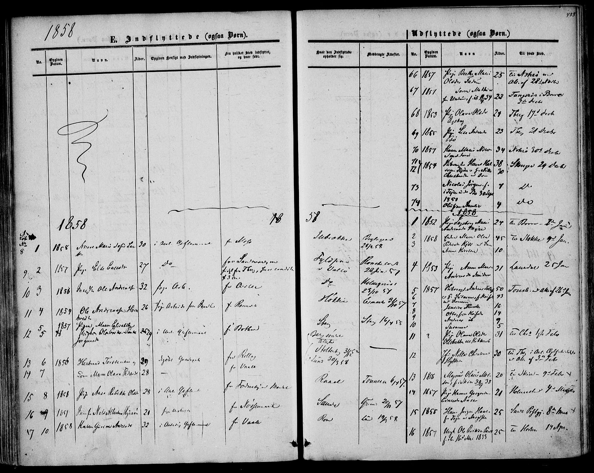 Sem kirkebøker, SAKO/A-5/F/Fa/L0007: Parish register (official) no. I 7, 1856-1865, p. 483