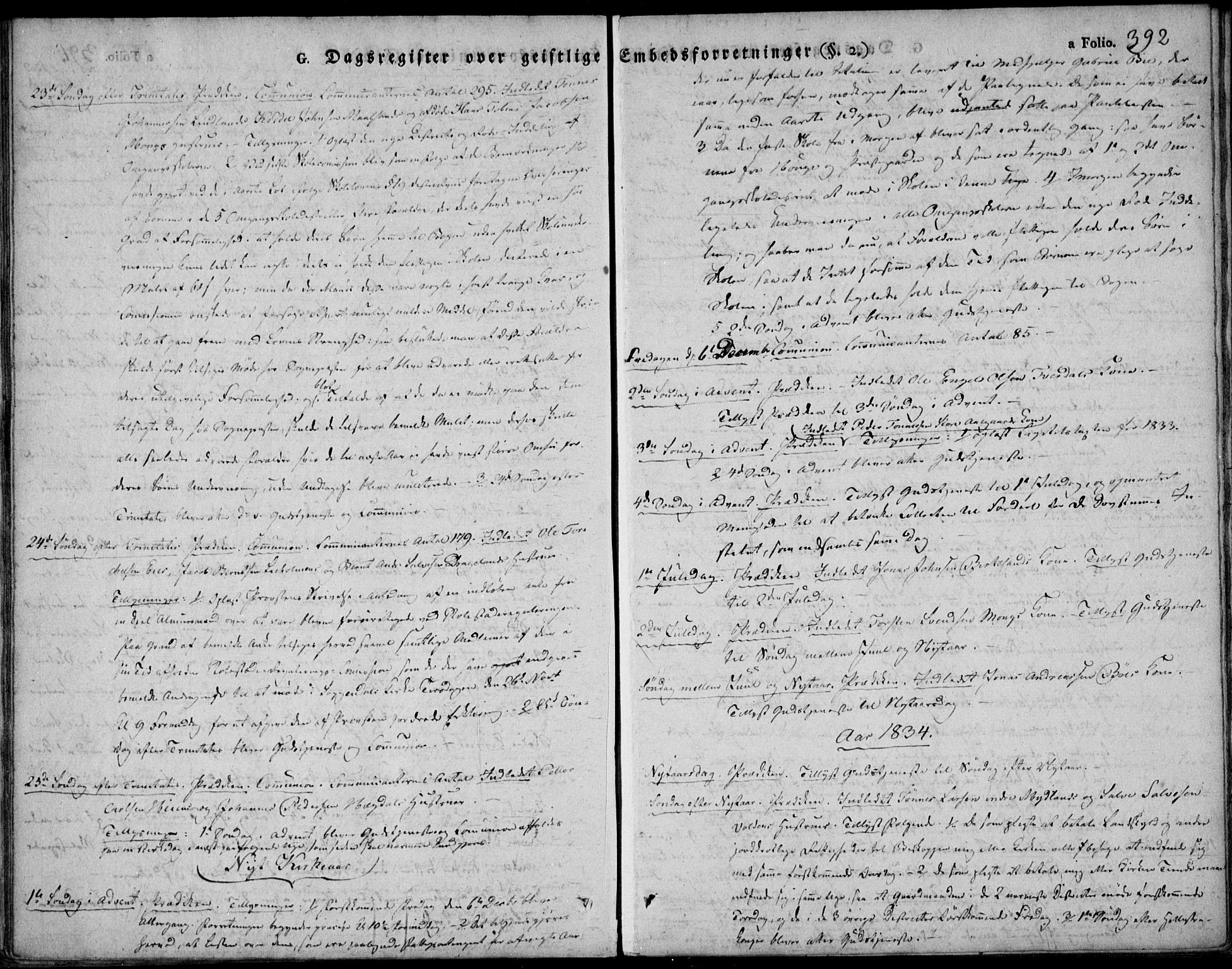 Sokndal sokneprestkontor, SAST/A-101808: Parish register (official) no. A 7.2, 1826-1842, p. 392