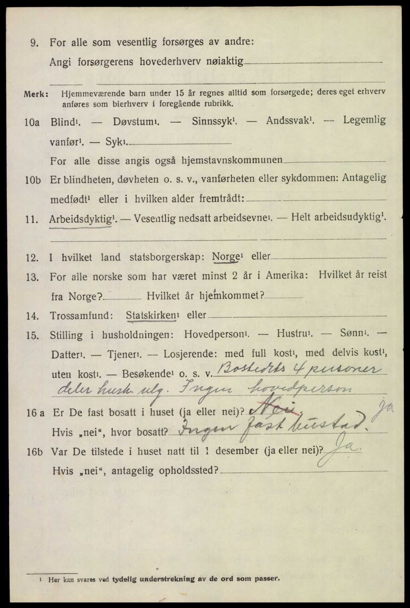 SAH, 1920 census for Tynset, 1920, p. 2893