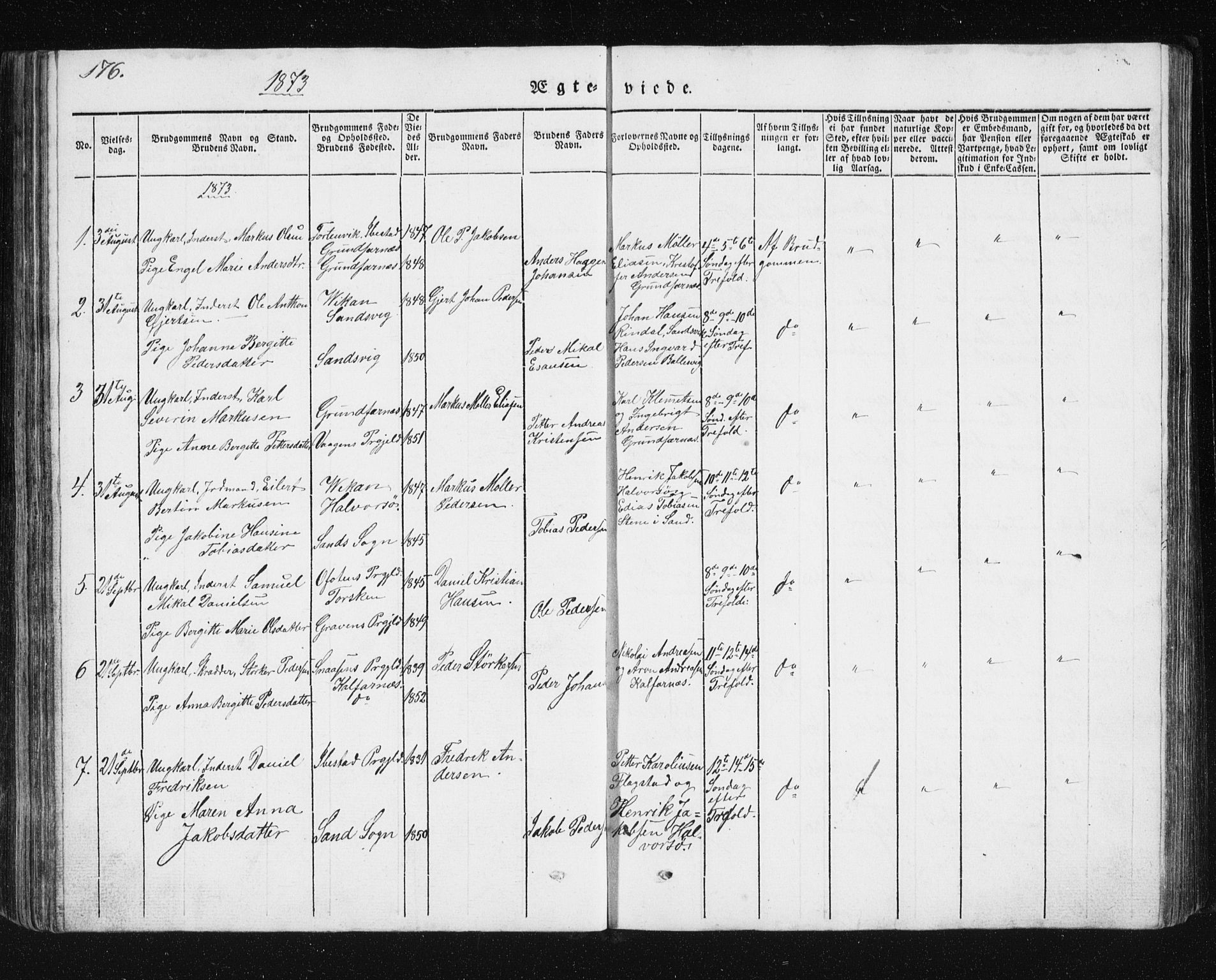 Berg sokneprestkontor, SATØ/S-1318/G/Ga/Gab/L0011klokker: Parish register (copy) no. 11, 1833-1878, p. 176