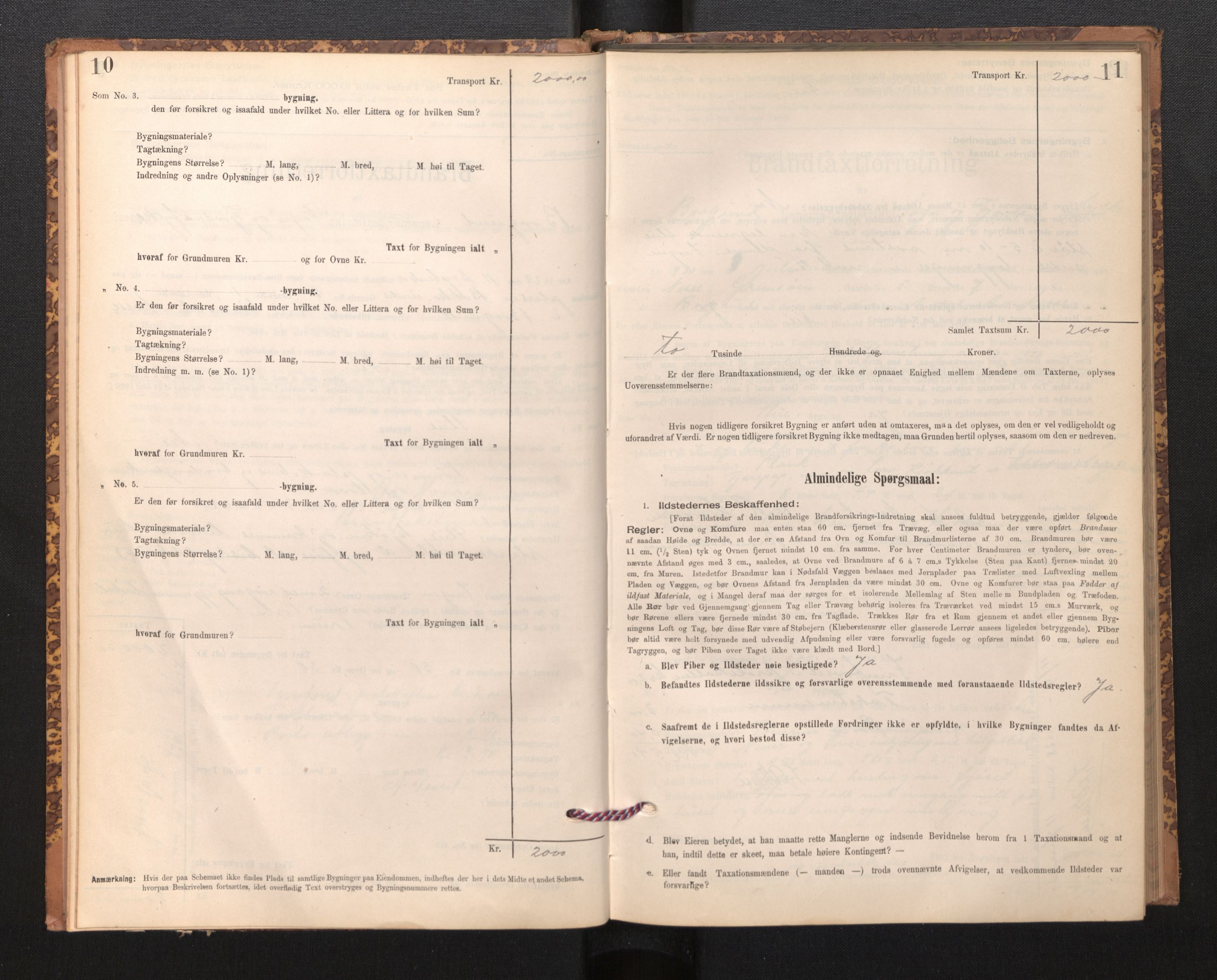 Lensmannen i Borgund, AV/SAB-A-26601/0012/L0003: Branntakstprotokoll, skjematakst, 1903-1937, p. 10-11