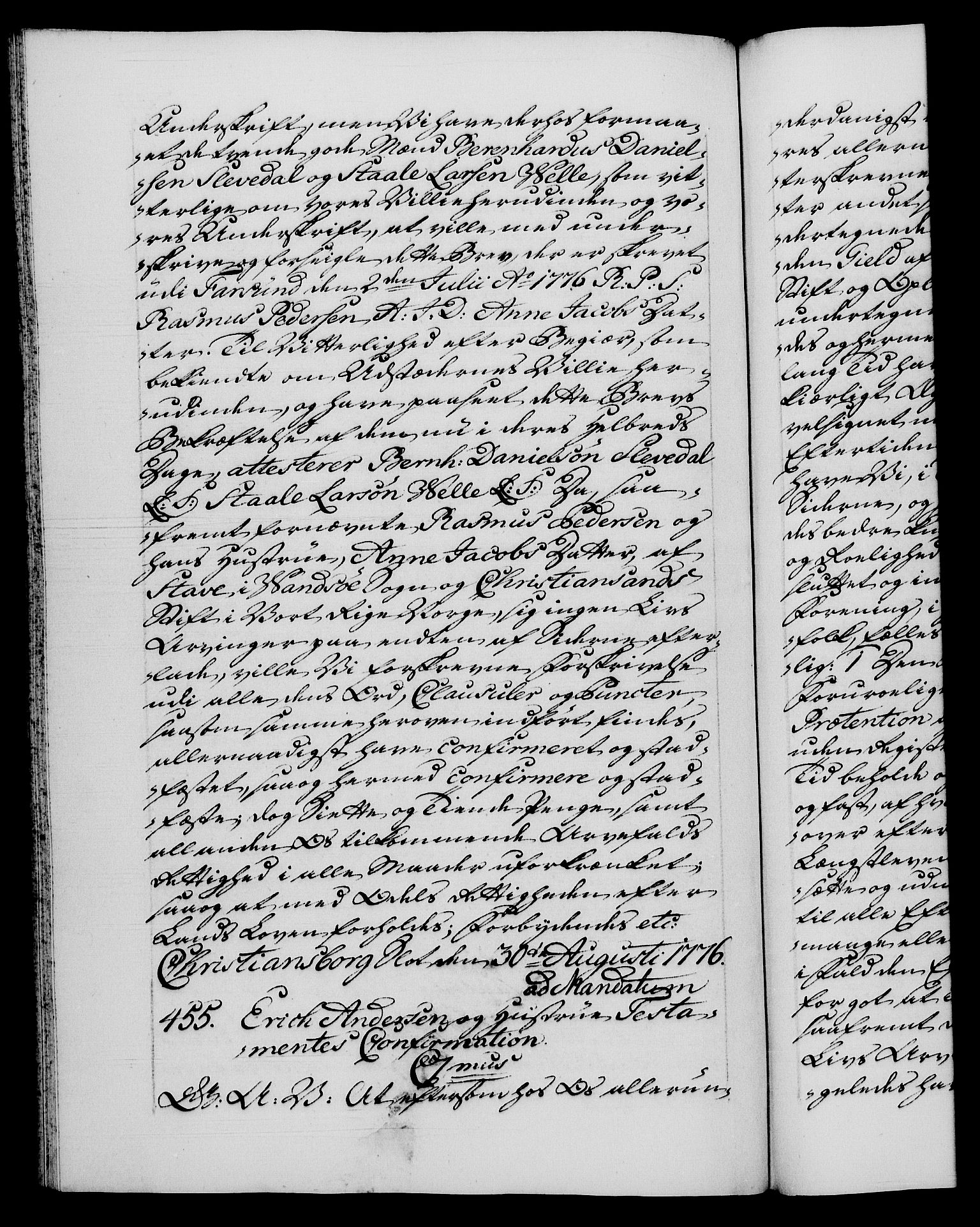 Danske Kanselli 1572-1799, RA/EA-3023/F/Fc/Fca/Fcaa/L0047: Norske registre, 1776-1778, p. 294b