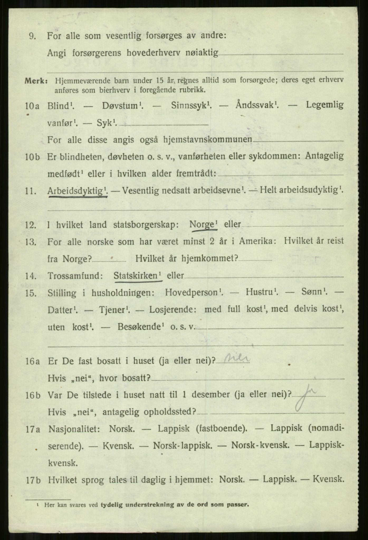 SATØ, 1920 census for Skjervøy, 1920, p. 8390