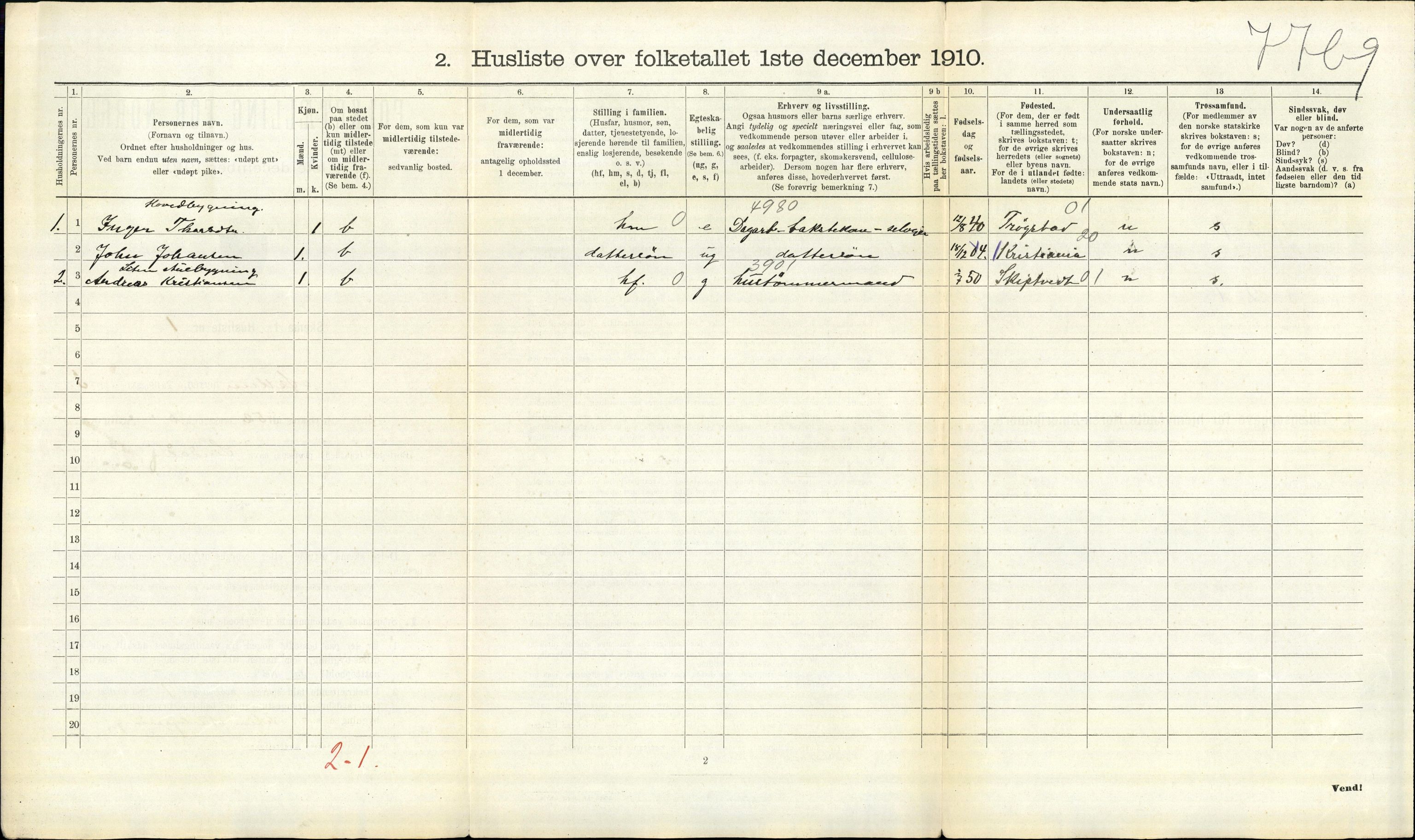 RA, 1910 census for Askim, 1910, p. 324