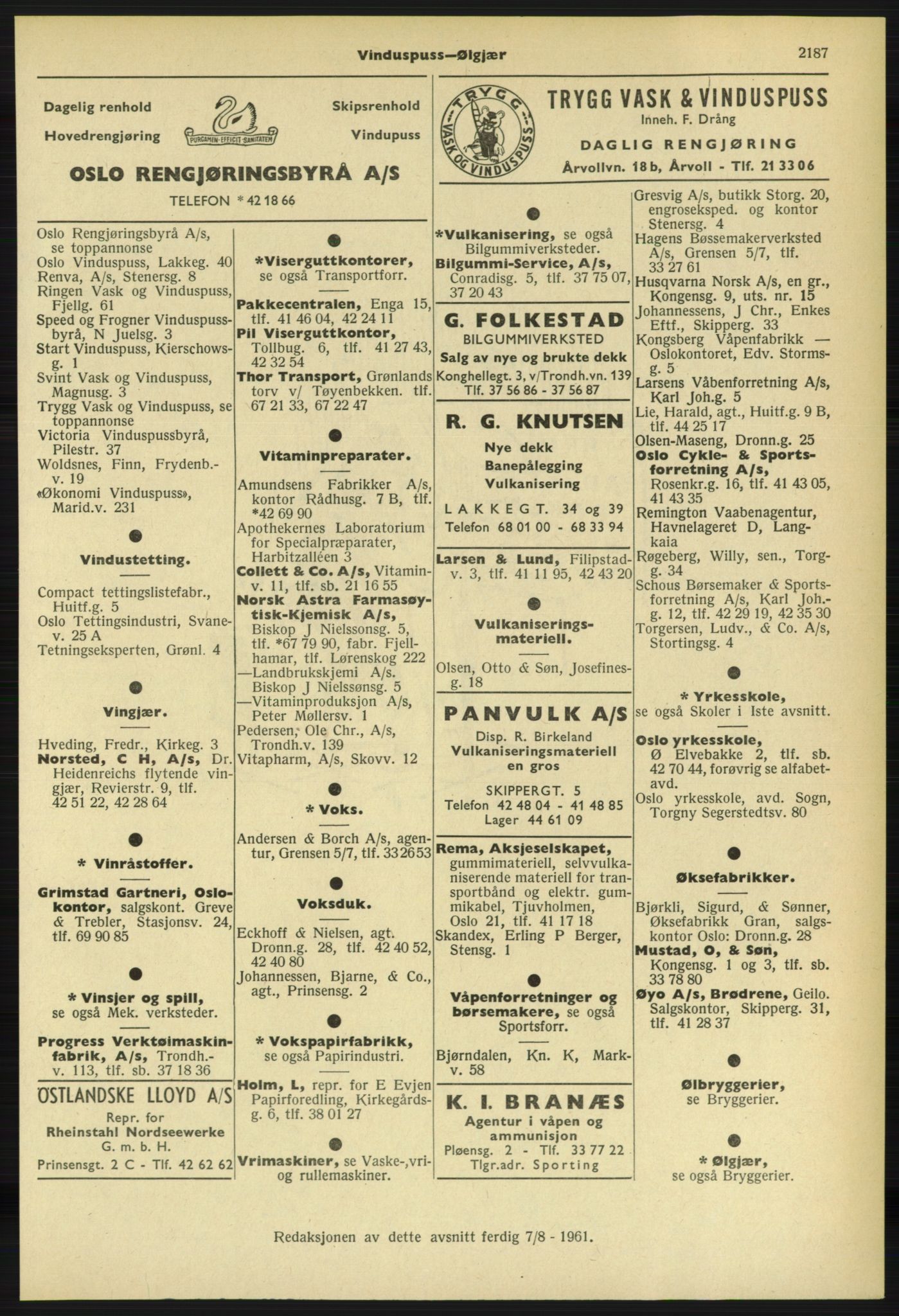 Kristiania/Oslo adressebok, PUBL/-, 1961-1962, p. 2187