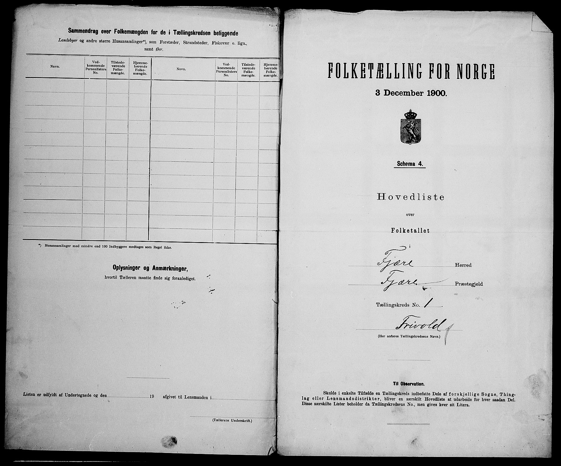 SAK, 1900 census for Fjære, 1900, p. 18