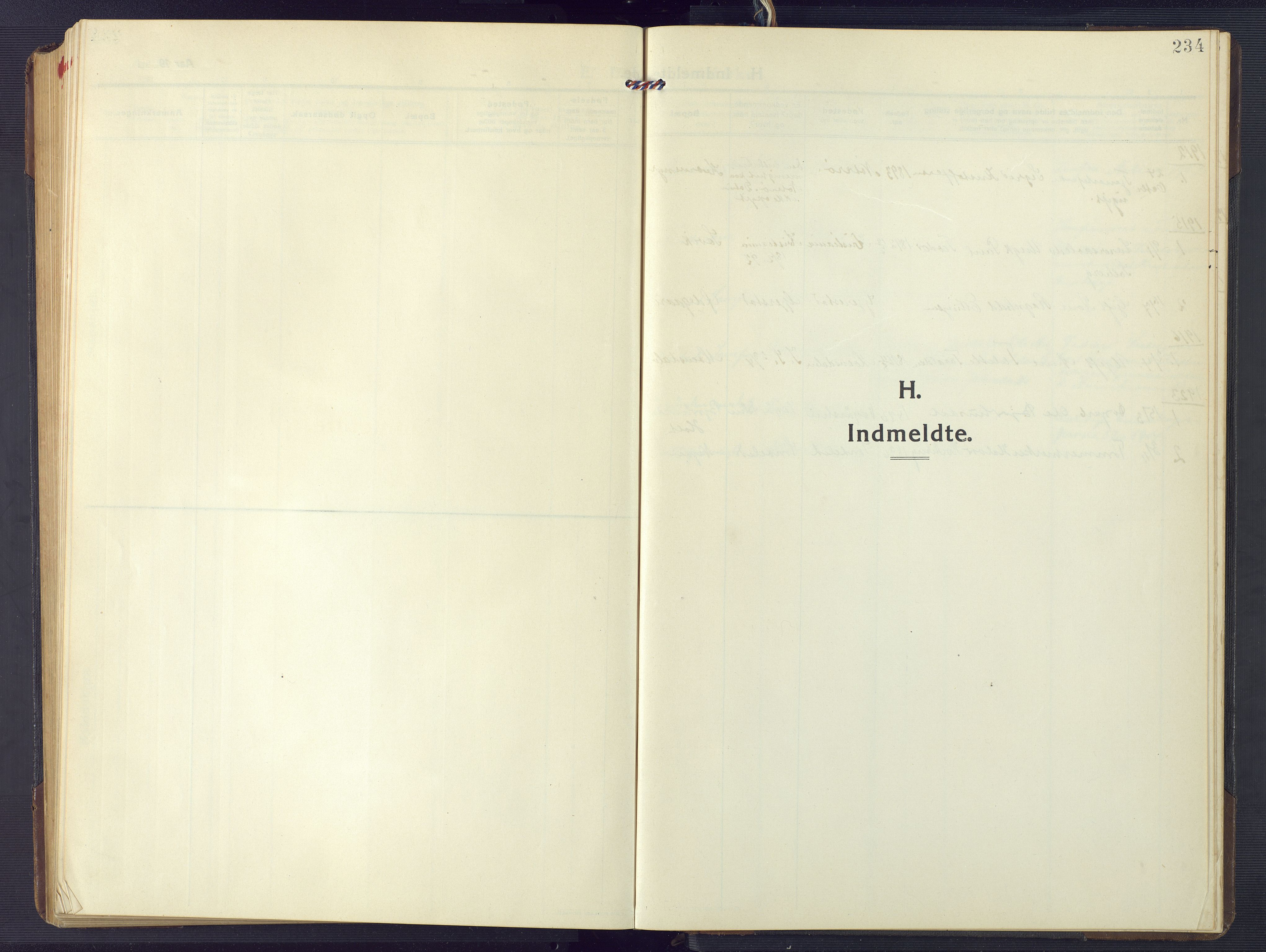 Søndeled sokneprestkontor, SAK/1111-0038/F/Fb/L0006: Parish register (copy) no. B 7, 1912-1947, p. 234