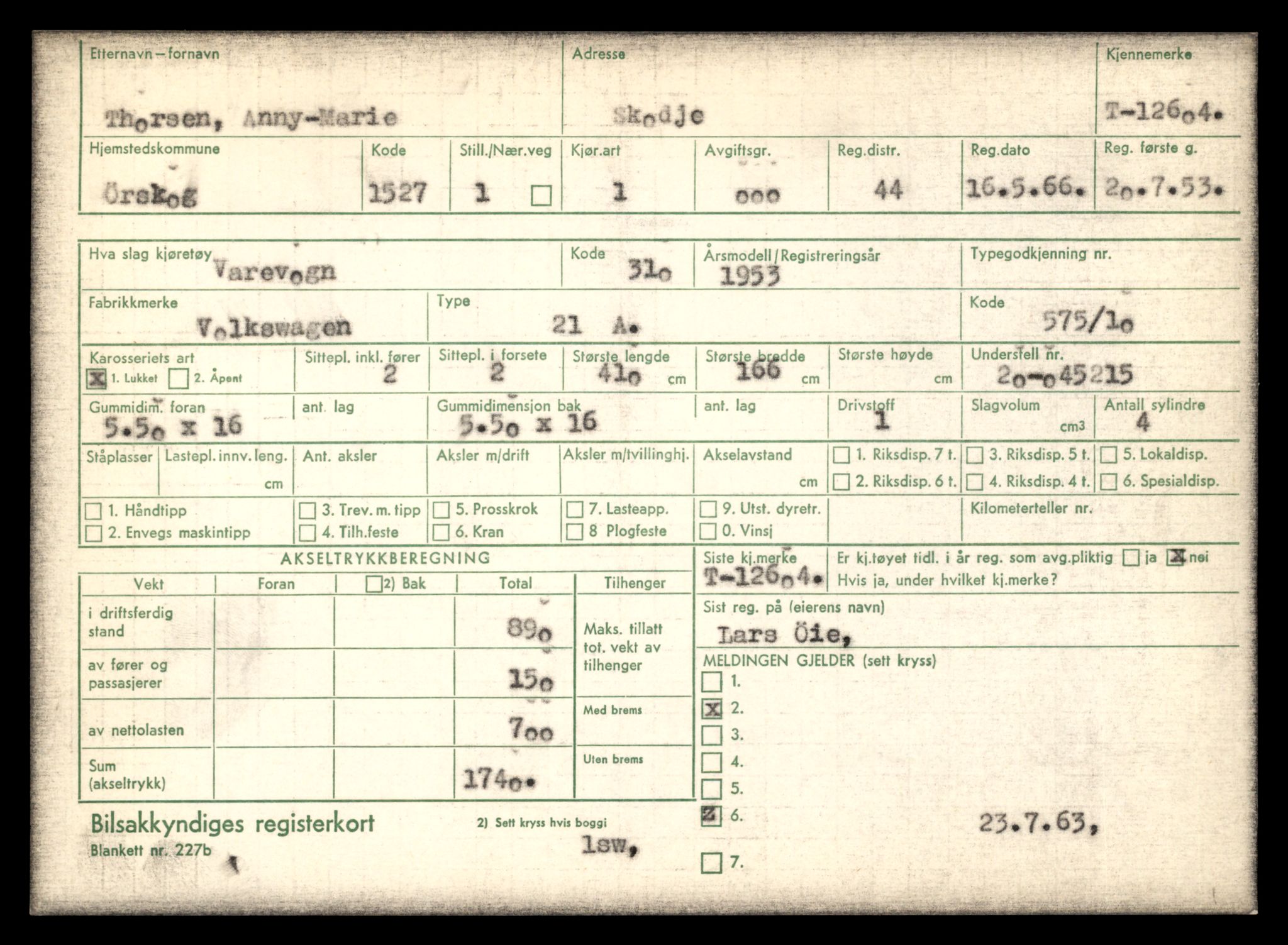 Møre og Romsdal vegkontor - Ålesund trafikkstasjon, AV/SAT-A-4099/F/Fe/L0034: Registreringskort for kjøretøy T 12500 - T 12652, 1927-1998, p. 1964