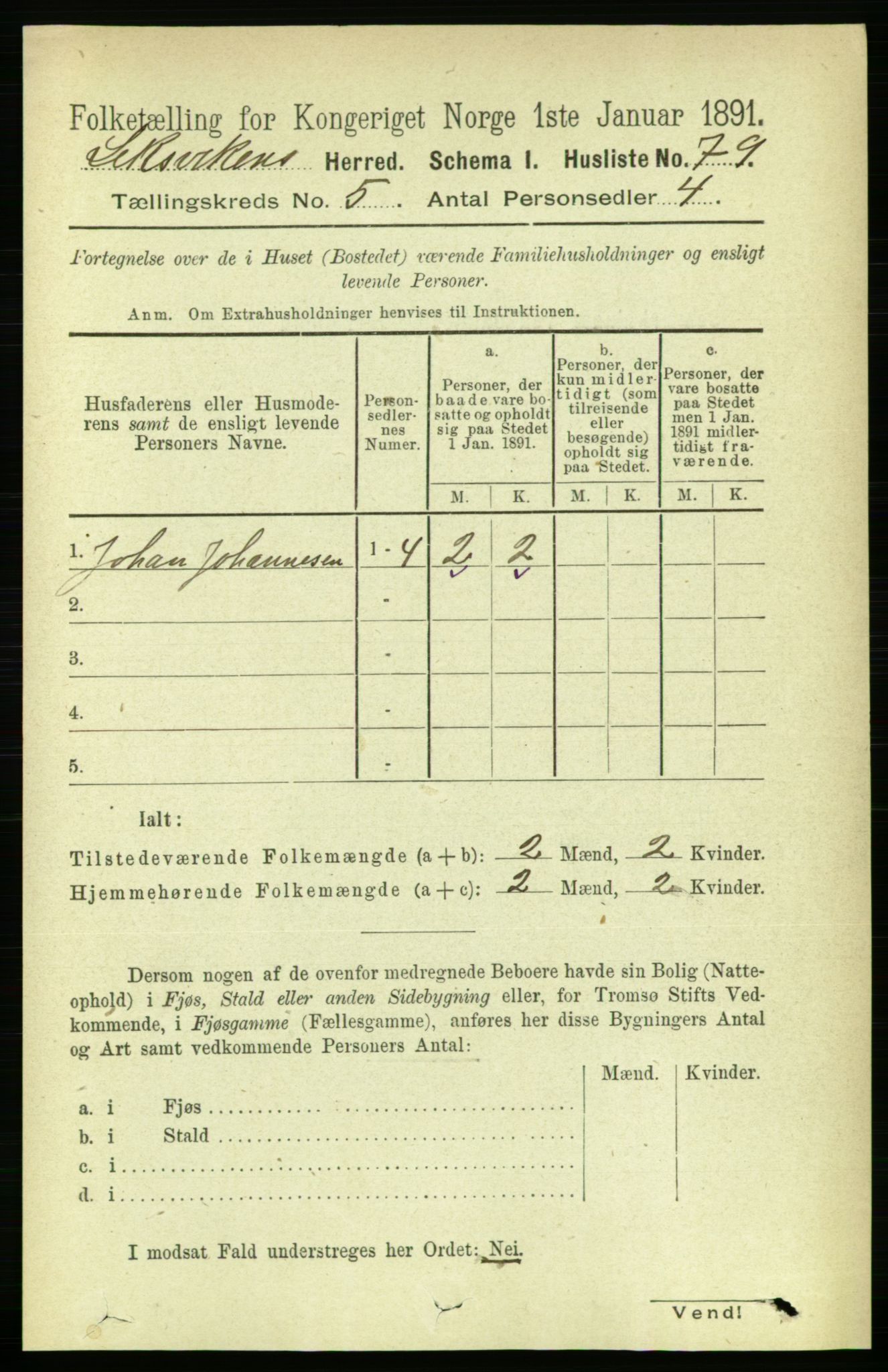 RA, 1891 census for 1718 Leksvik, 1891, p. 2531