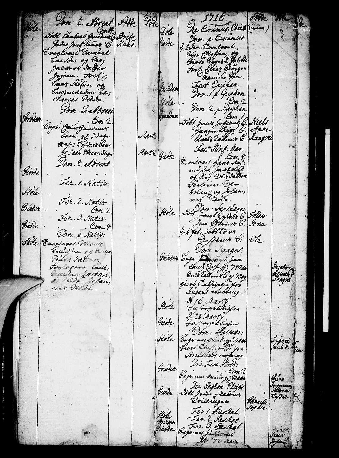 Etne sokneprestembete, SAB/A-75001/H/Haa: Parish register (official) no. A 1, 1715-1741, p. 3