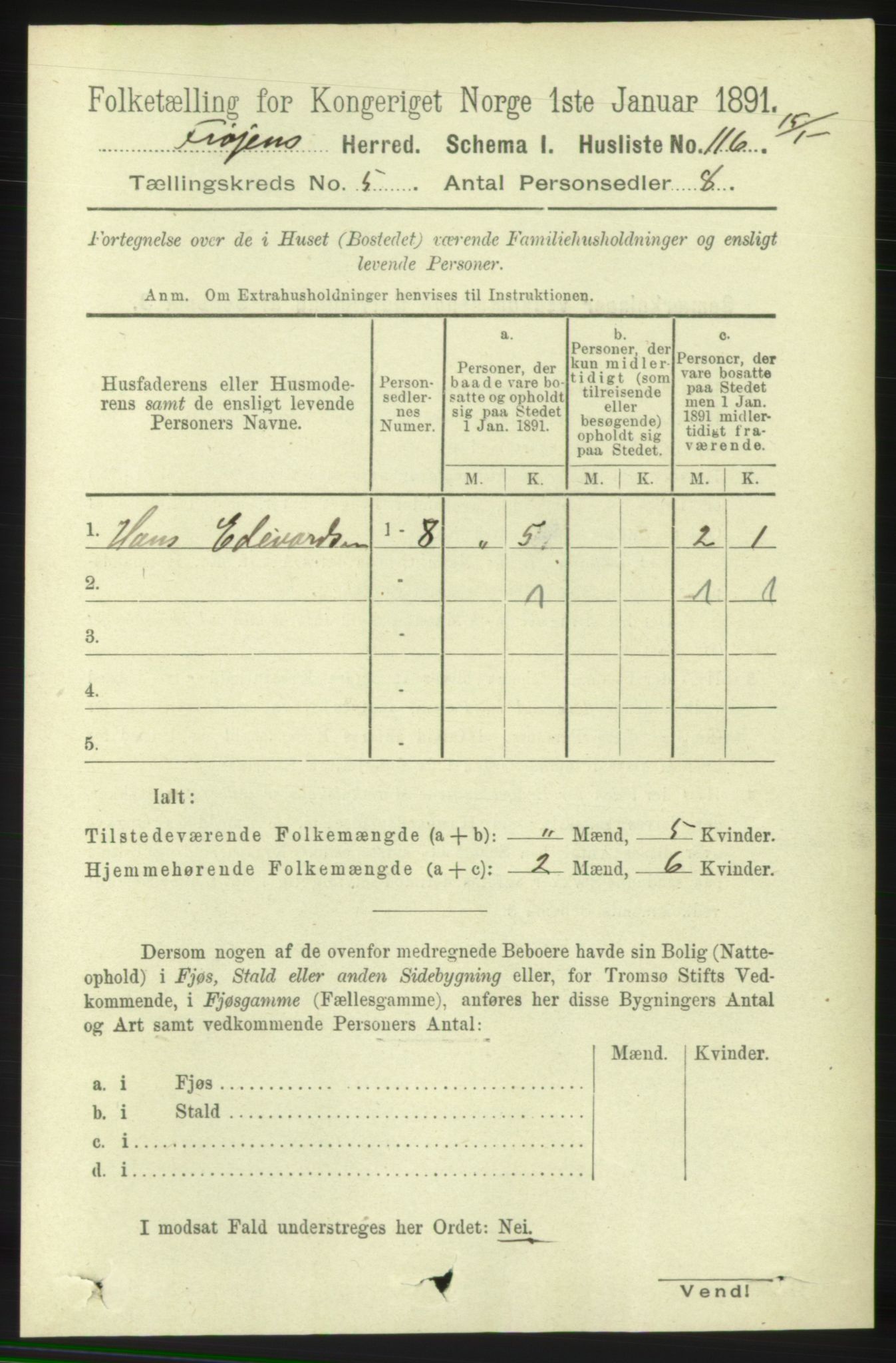 RA, 1891 census for 1619 Frøya, 1891, p. 3353