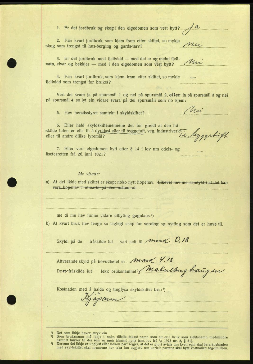 Nordmøre sorenskriveri, SAT/A-4132/1/2/2Ca: Mortgage book no. A96, 1943-1944, Diary no: : 2389/1943