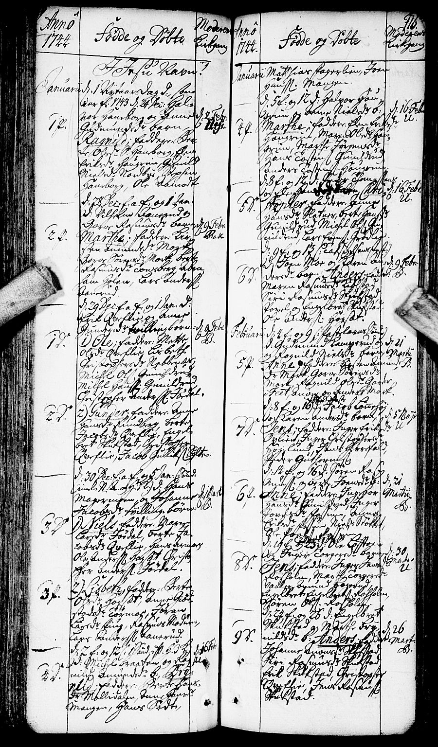 Aurskog prestekontor Kirkebøker, SAO/A-10304a/F/Fa/L0002: Parish register (official) no. I 2, 1735-1766, p. 116