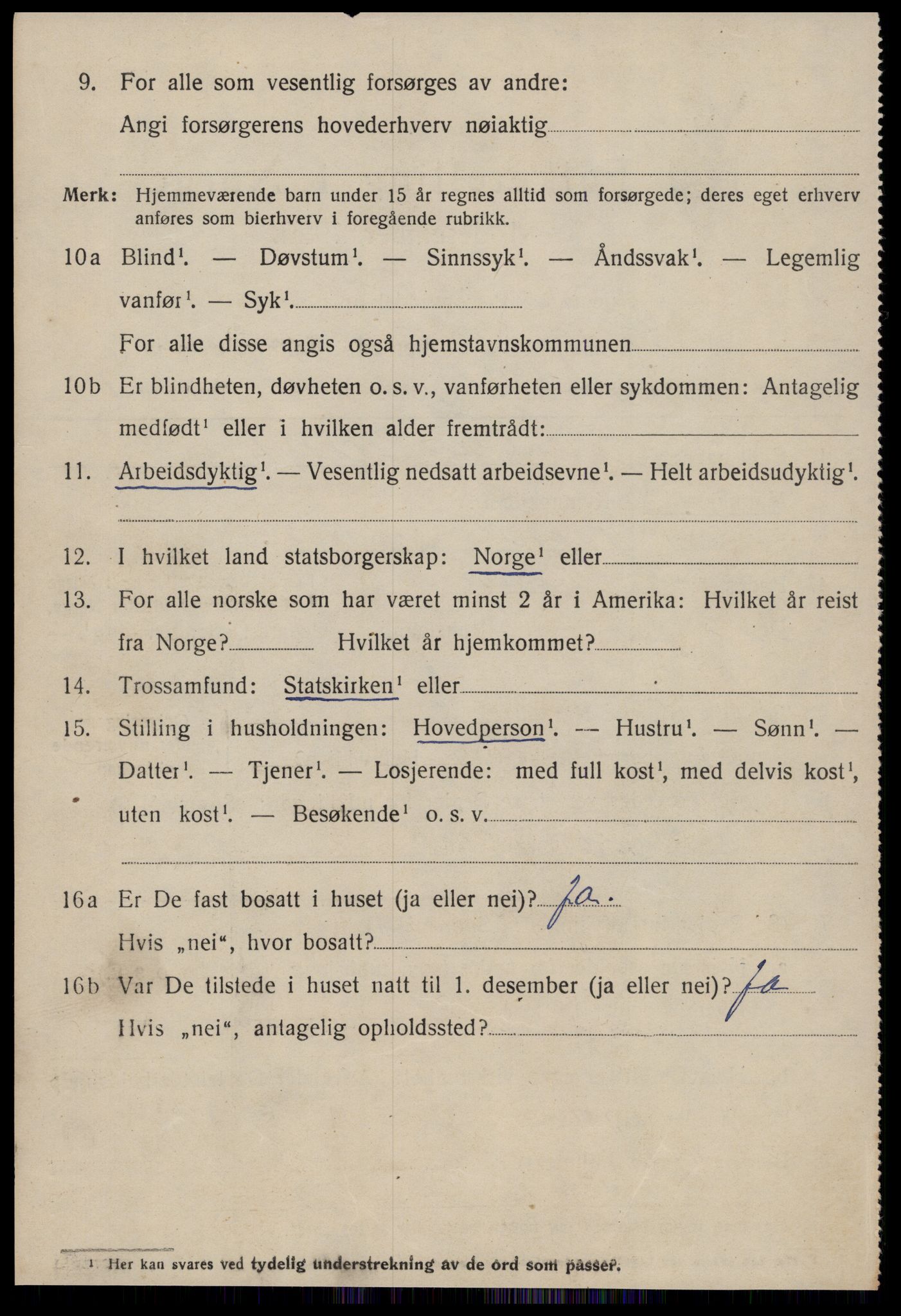 SAT, 1920 census for Sandøy, 1920, p. 439