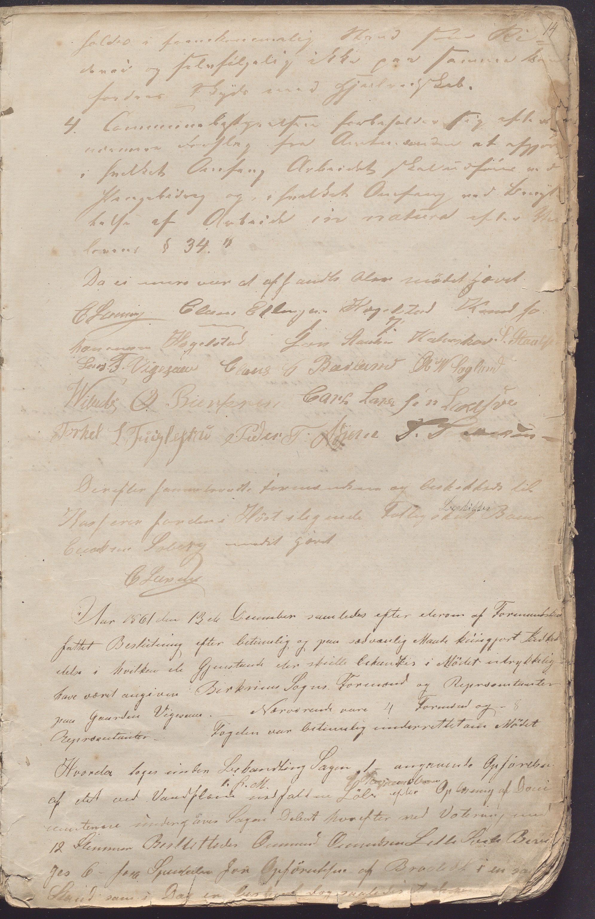 Bjerkreim kommune - Formannskapet/Sentraladministrasjonen, IKAR/K-101531/A/Aa/L0001: Møtebok, 1850-1884, p. 14a