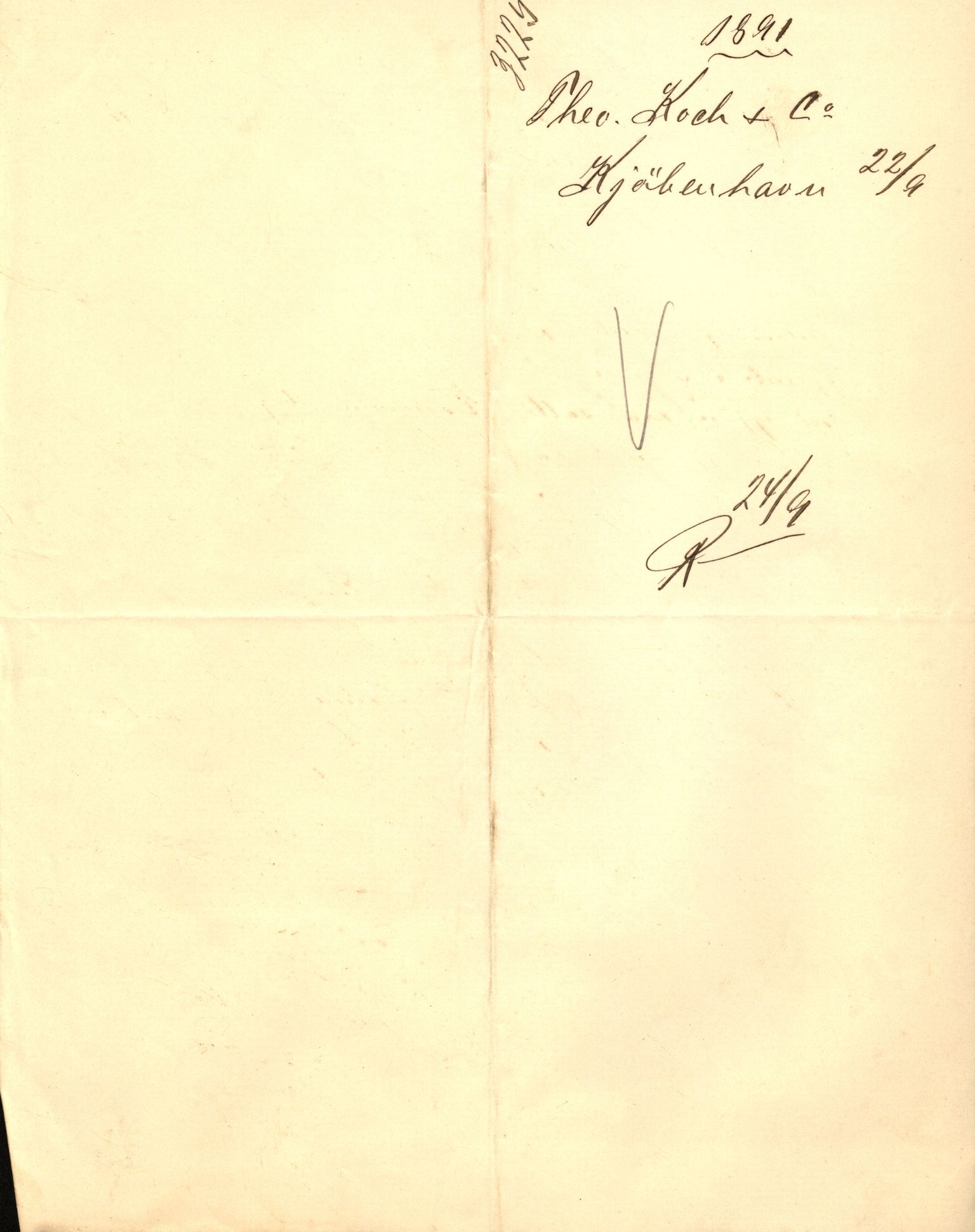Pa 63 - Østlandske skibsassuranceforening, VEMU/A-1079/G/Ga/L0027/0004: Havaridokumenter / Avenir, Bertha, Augusta, Arctic, Black Hawk, 1891, p. 3