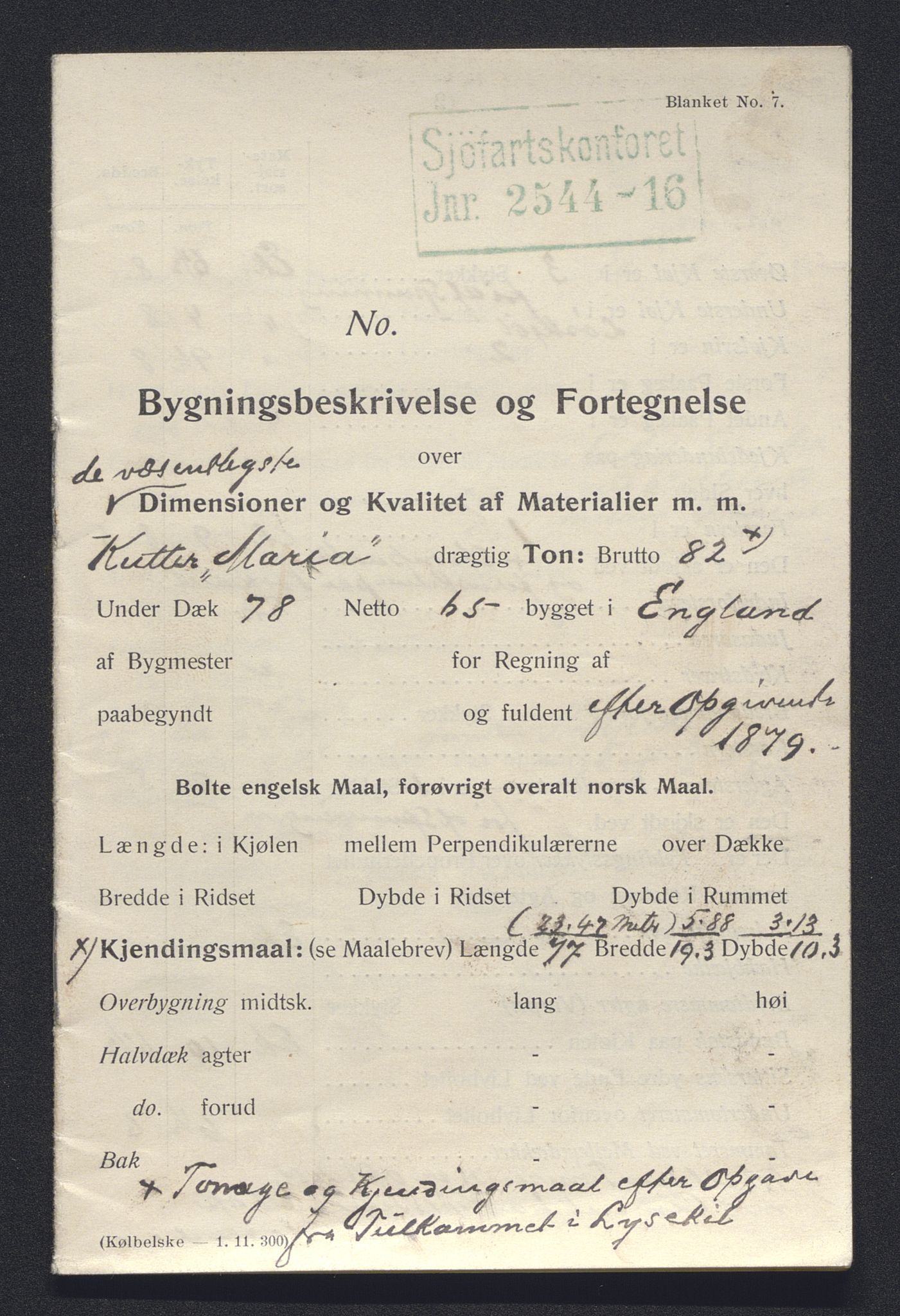 Sjøfartsdirektoratet med forløpere, skipsmapper slettede skip, AV/RA-S-4998/F/Fa/L0001: --, 1860-1922, p. 128