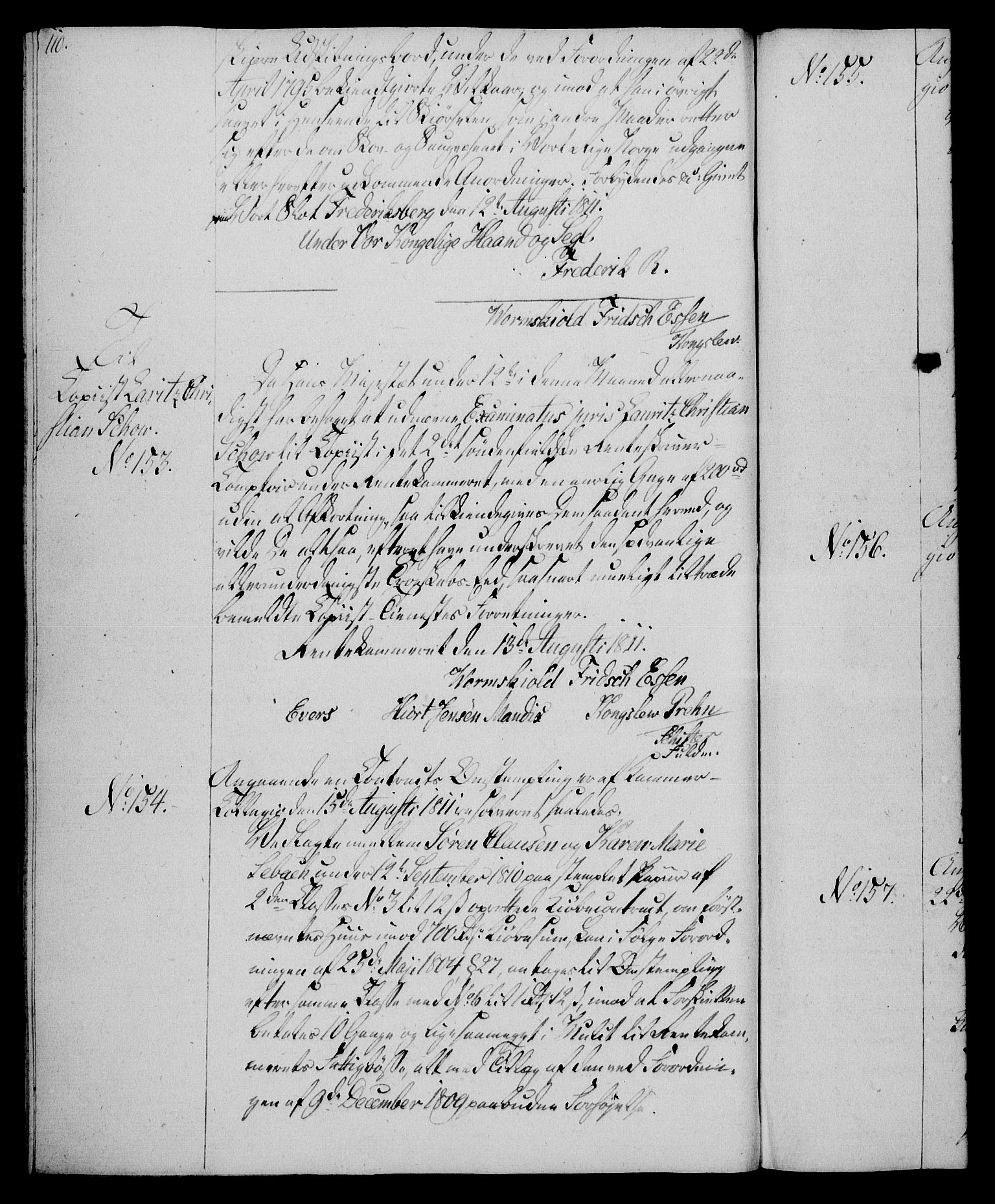 Rentekammeret, Kammerkanselliet, AV/RA-EA-3111/G/Gg/Gga/L0020: Norsk ekspedisjonsprotokoll med register (merket RK 53.20), 1811-1814, p. 110