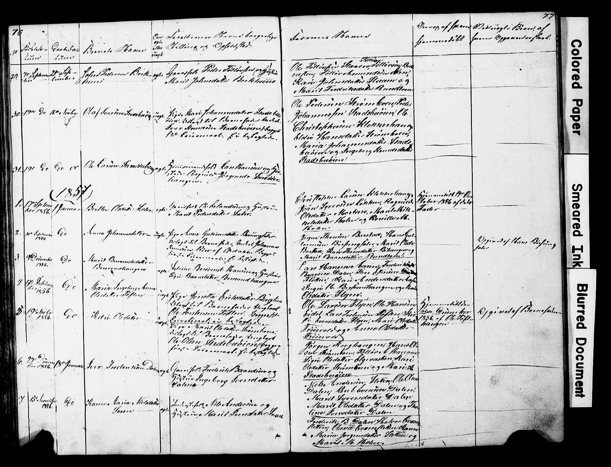 Lesja prestekontor, SAH/PREST-068/H/Ha/Hab/L0014: Parish register (copy) no. 14, 1842-1856, p. 76-77