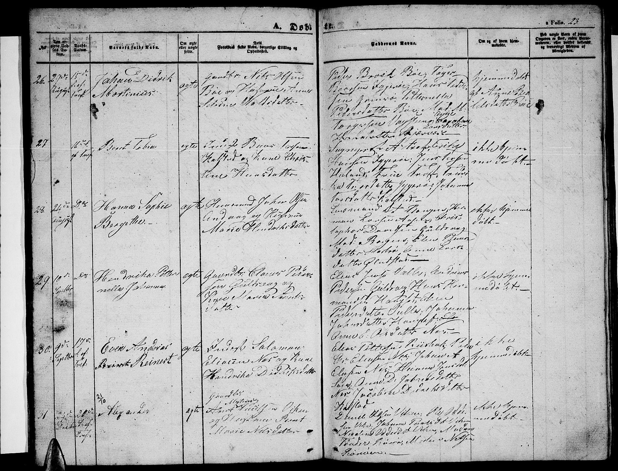 Ministerialprotokoller, klokkerbøker og fødselsregistre - Nordland, AV/SAT-A-1459/816/L0251: Parish register (copy) no. 816C01, 1852-1870, p. 23