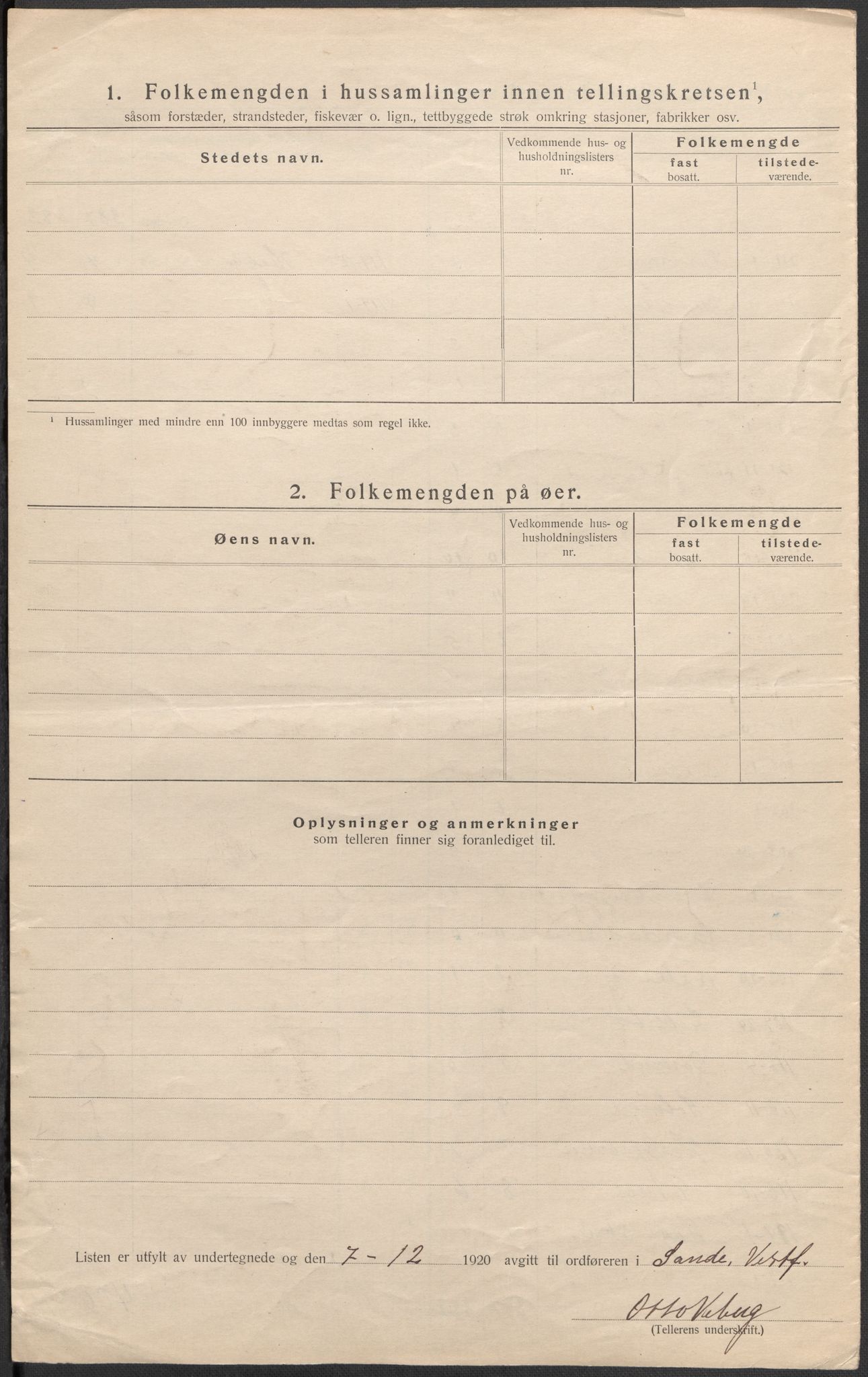 SAKO, 1920 census for Sande, 1920, p. 28