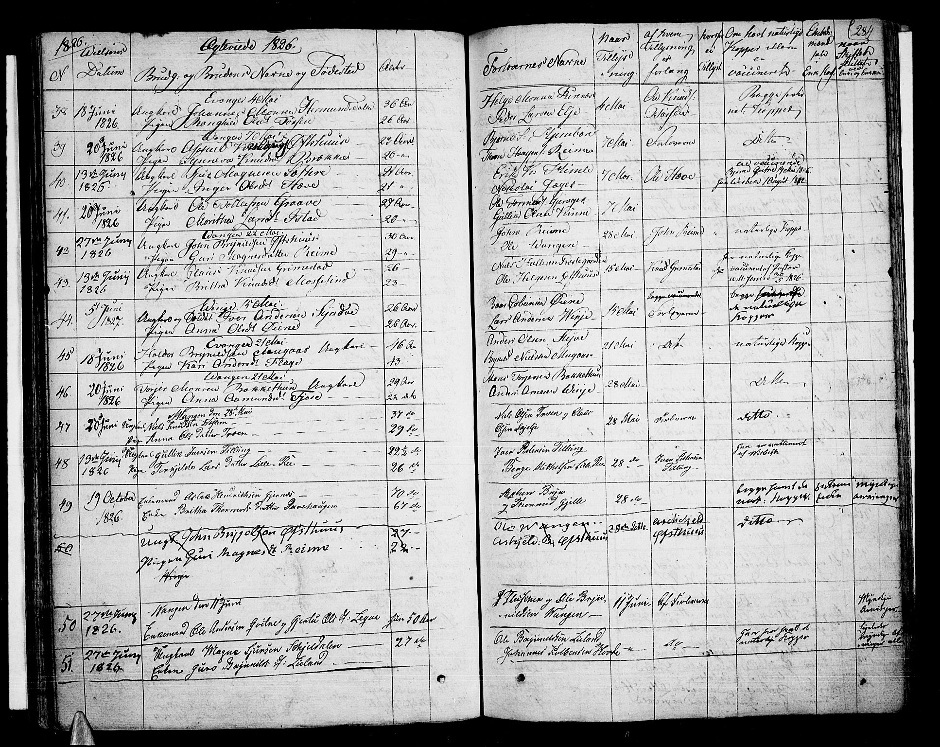 Voss sokneprestembete, AV/SAB-A-79001/H/Haa: Parish register (official) no. A 12, 1823-1837, p. 284