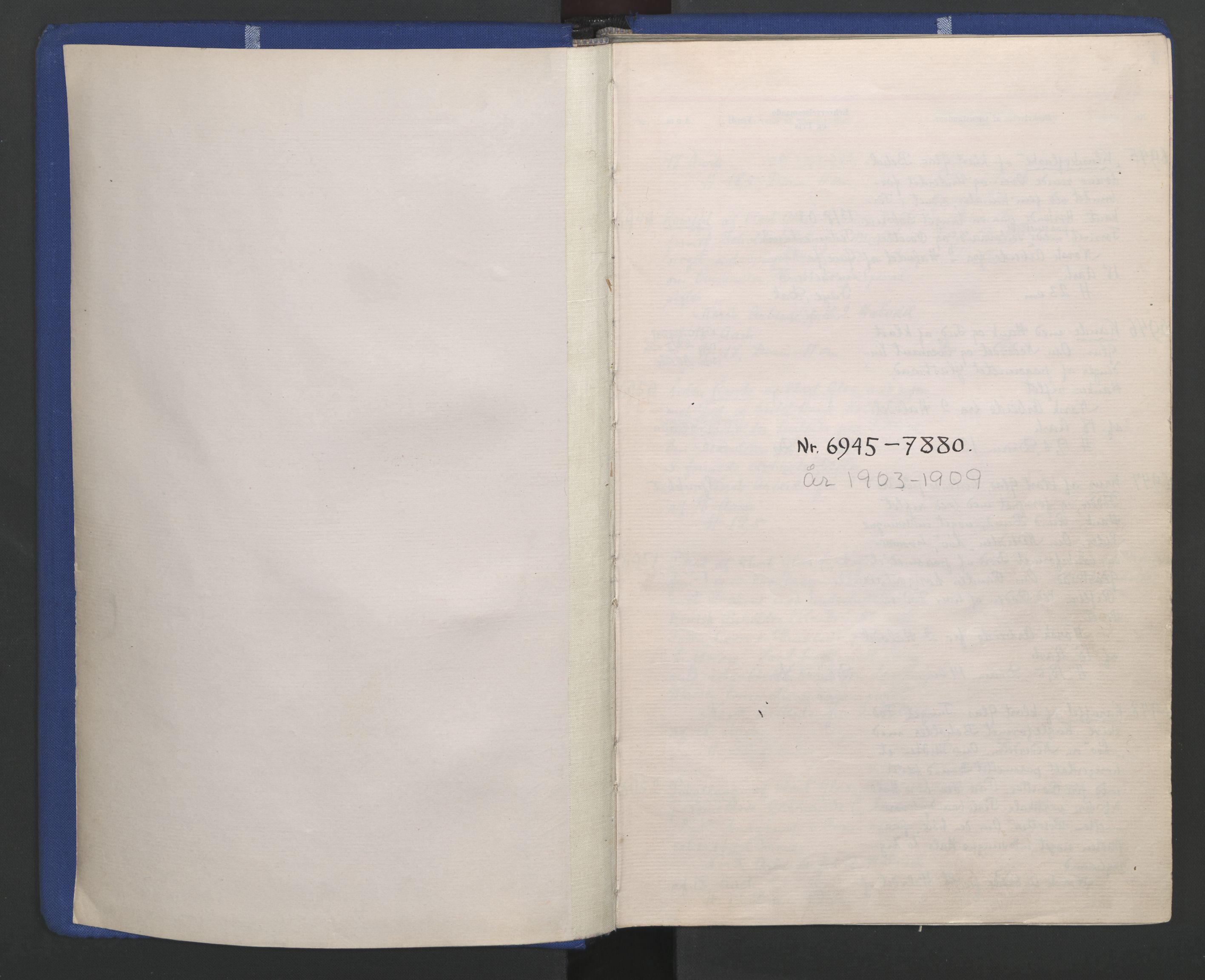 Kunstindustrimuseet i Oslo, NMFK/KIM-1001/A/Ae/L0006: Protokoll 6945-7880. Kunstindustrimuseets samlinger, 1903-1909, p. 3