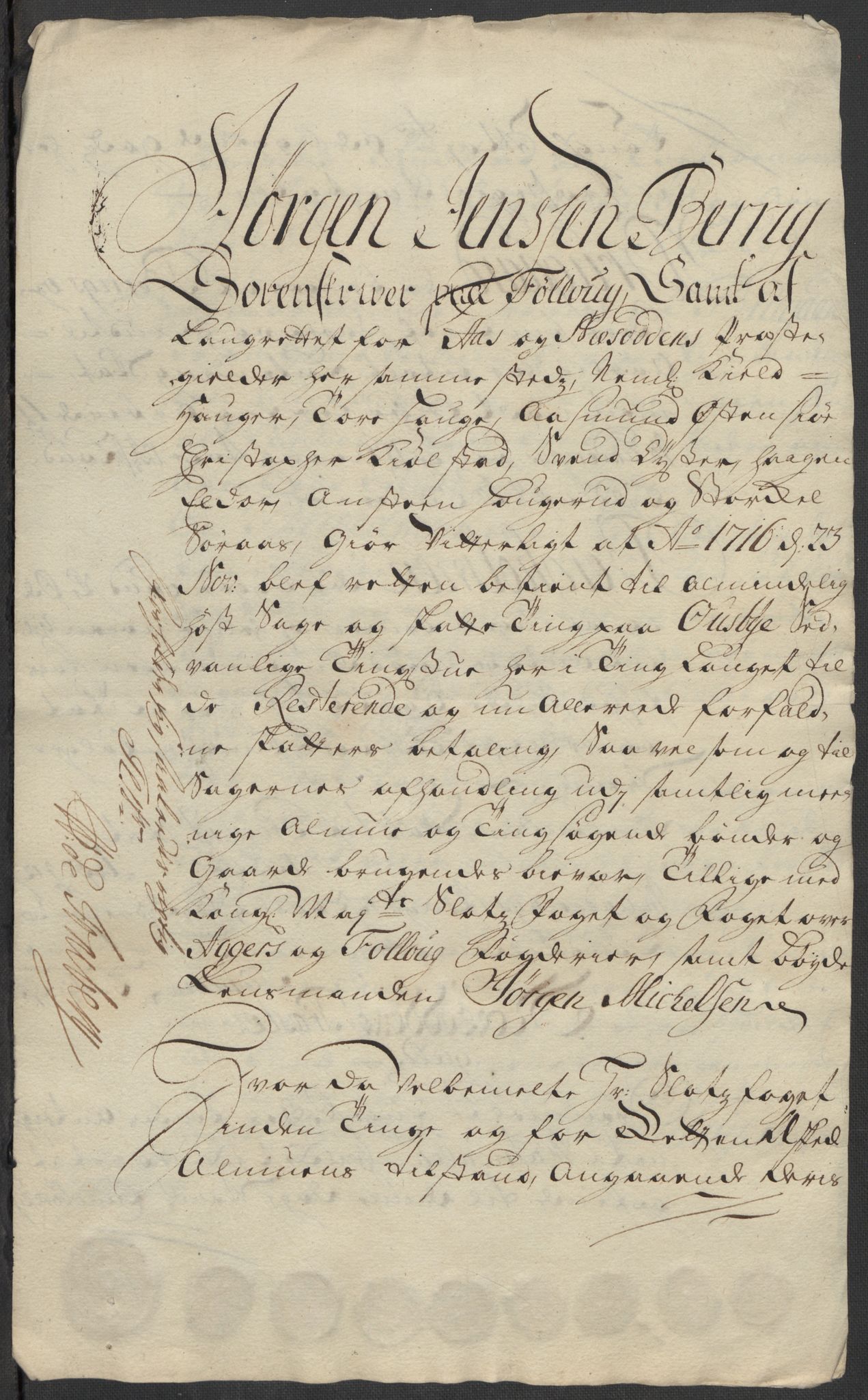 Rentekammeret inntil 1814, Reviderte regnskaper, Fogderegnskap, AV/RA-EA-4092/R10/L0454: Fogderegnskap Aker og Follo, 1716, p. 349