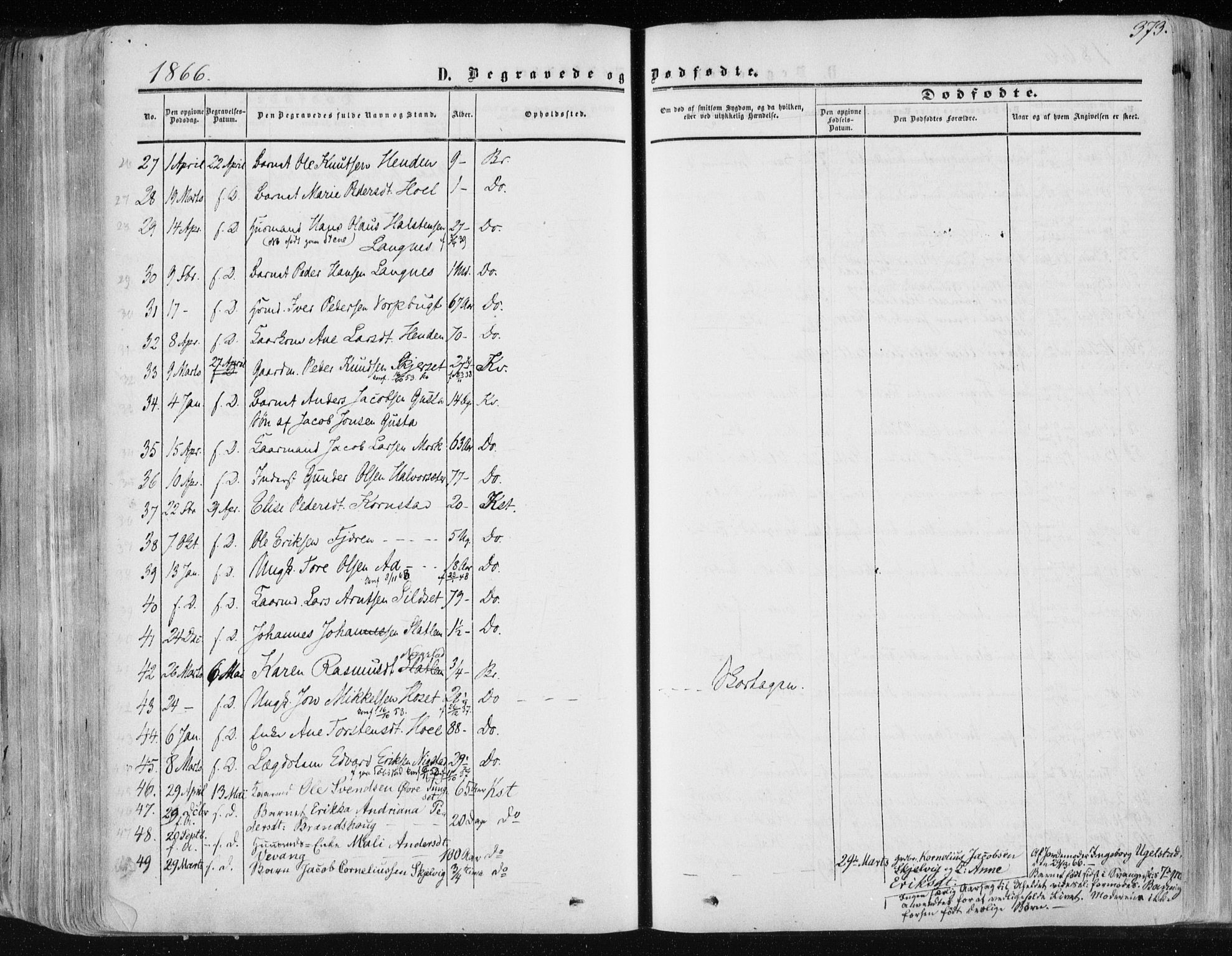 Ministerialprotokoller, klokkerbøker og fødselsregistre - Møre og Romsdal, AV/SAT-A-1454/568/L0804: Parish register (official) no. 568A11, 1854-1868, p. 373