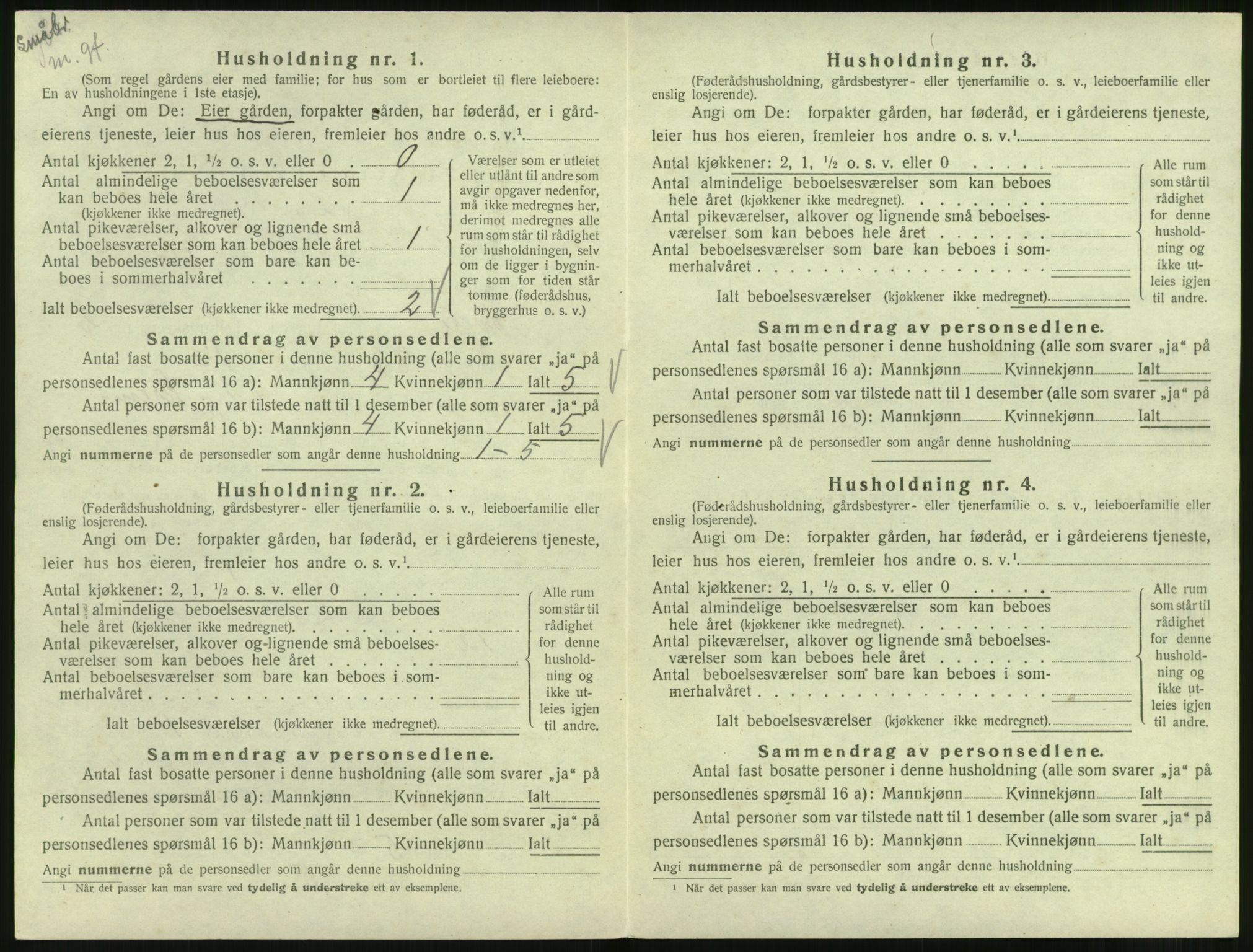 SAT, 1920 census for Syvde, 1920, p. 121