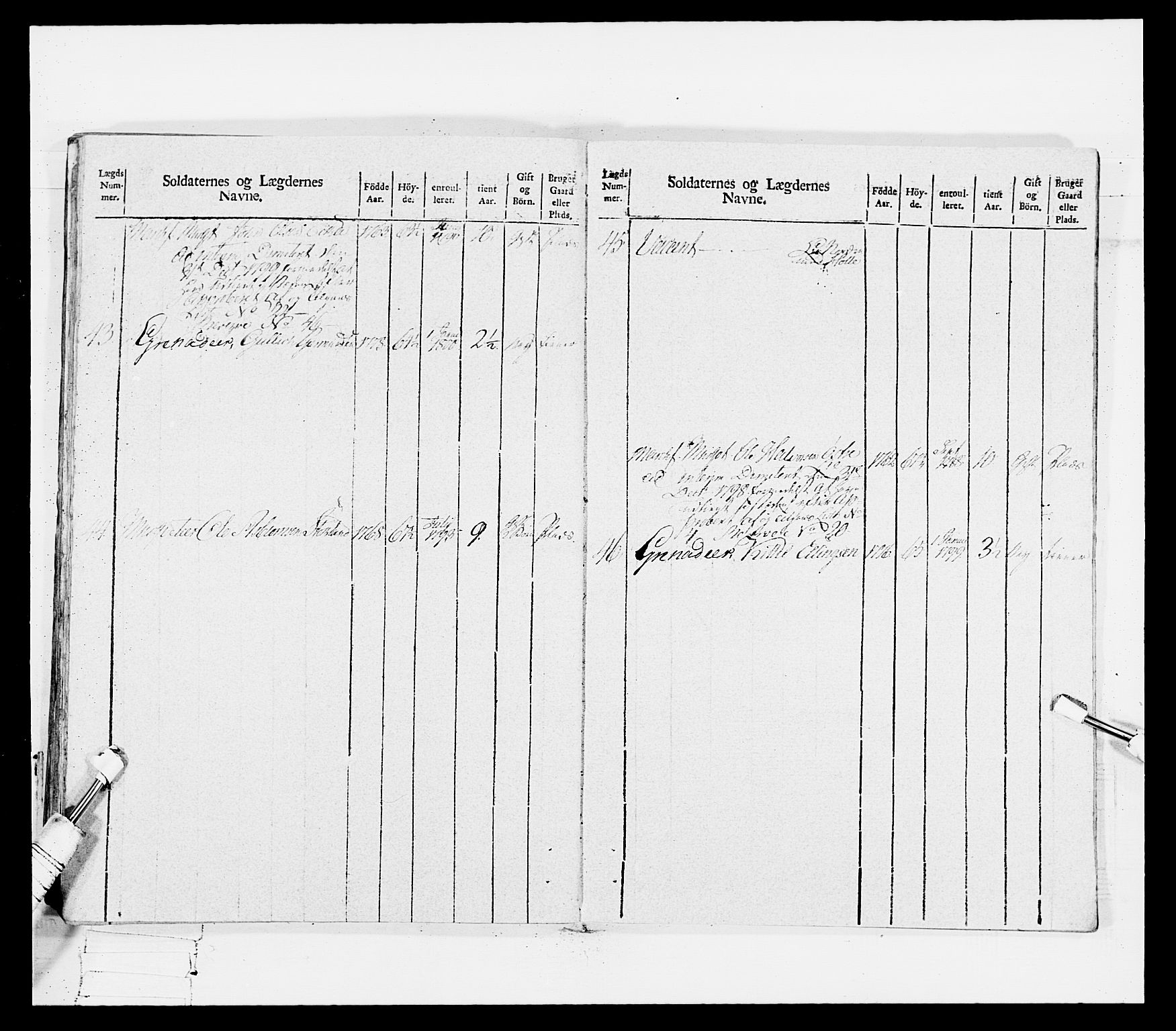 Generalitets- og kommissariatskollegiet, Det kongelige norske kommissariatskollegium, AV/RA-EA-5420/E/Eh/L0114: Telemarkske nasjonale infanteriregiment, 1789-1802, p. 429