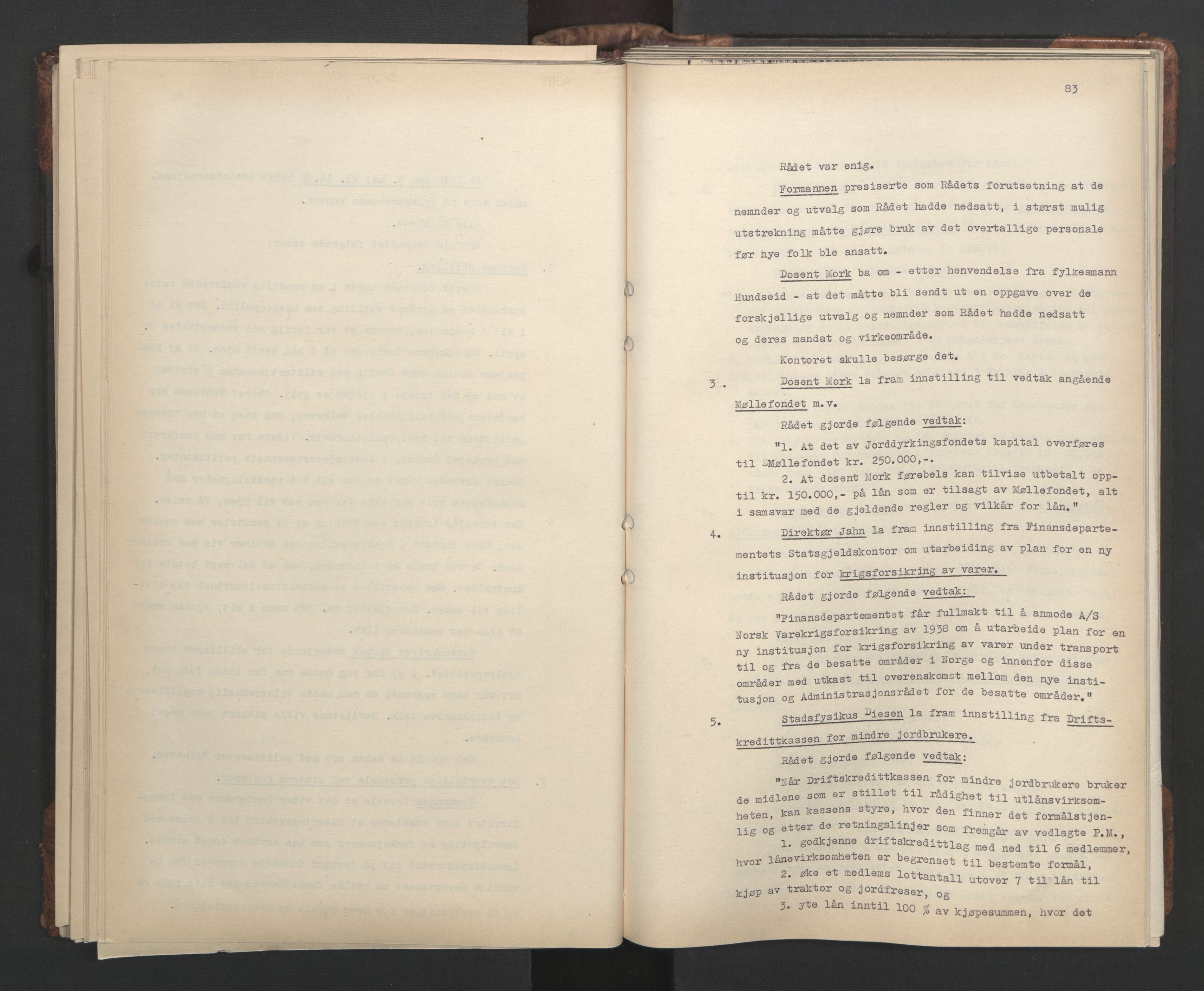 Administrasjonsrådet, AV/RA-S-1004/A/L0001: Møteprotokoll med tillegg 15/4-25/9, 1940, p. 83